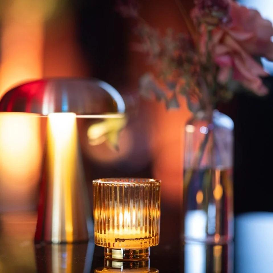 Amber Votive Holder