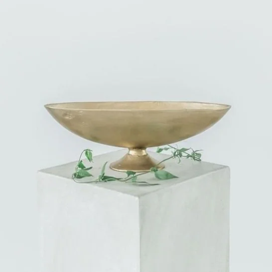 Elongated Gold Compote