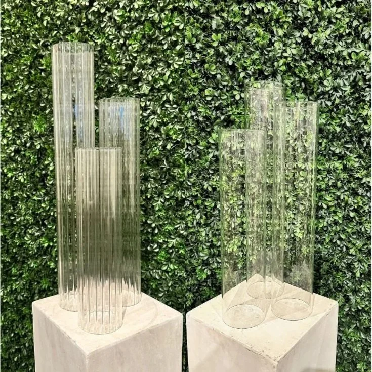 Glass Taper Candle Sleeves - Smooth and Fluted Glass