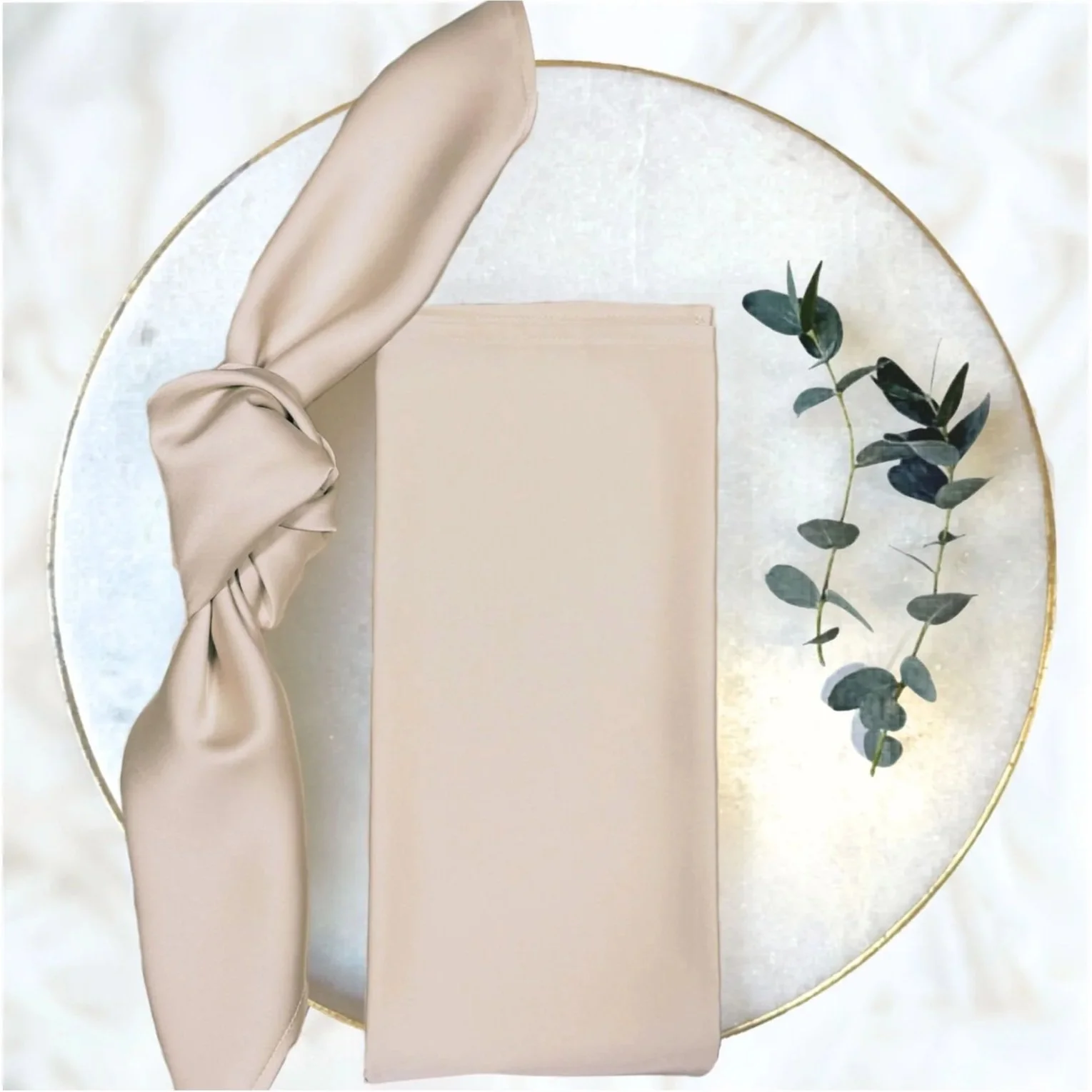 Fawn Satin Napkins  (set of 10)