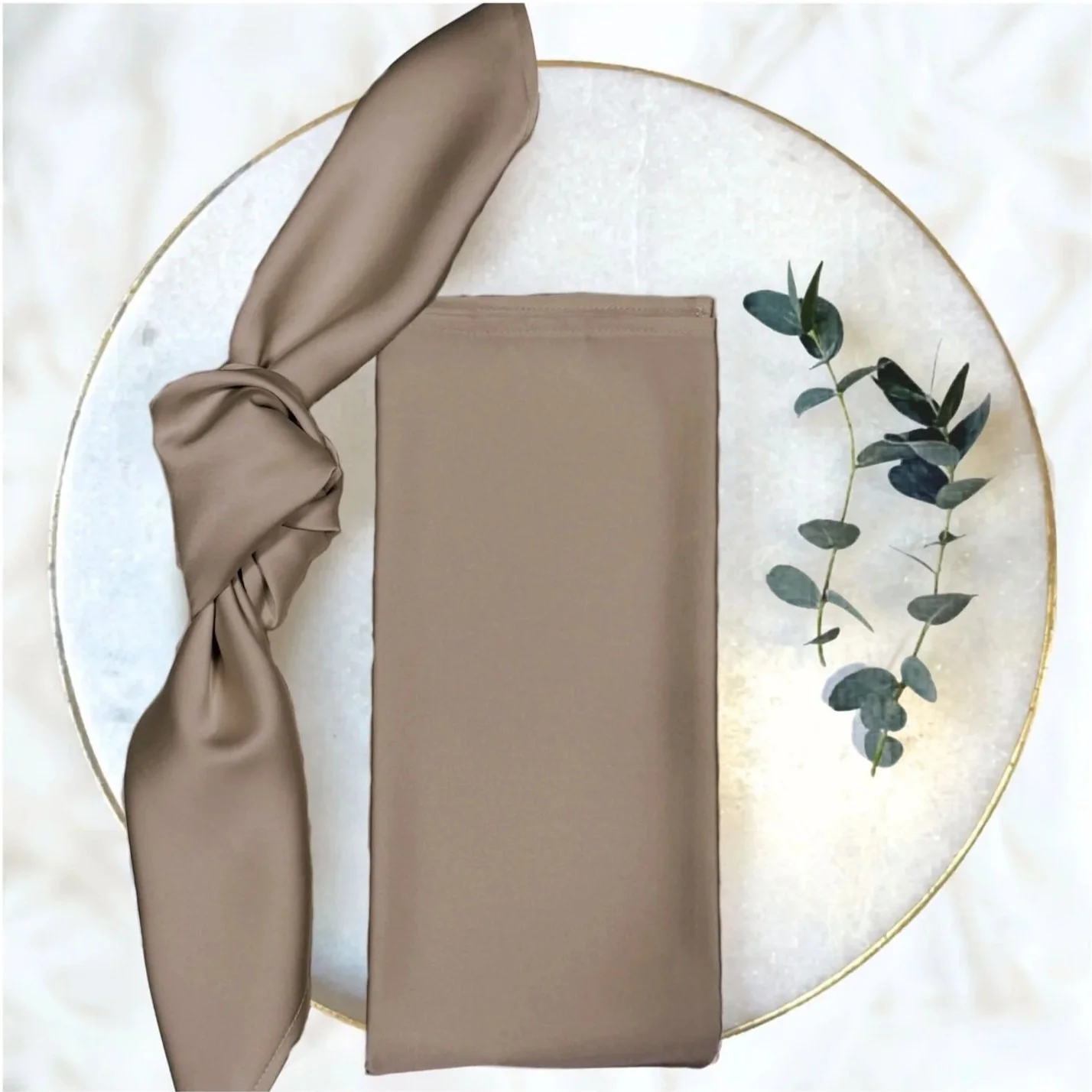Hazelnut Satin Napkins  (set of 10)