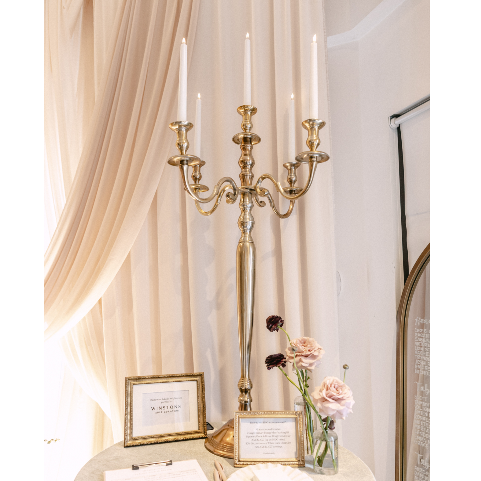 Tall Gold Candelabra