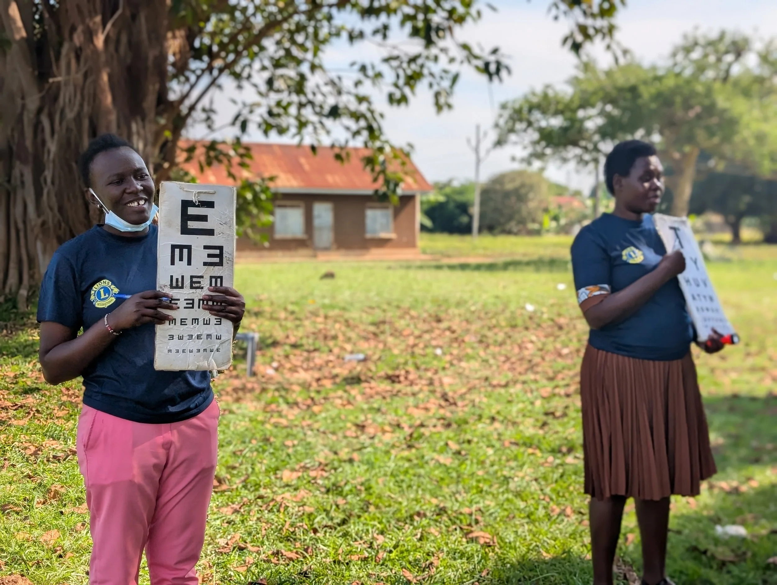 CharityVision Uganda doing eye screenings with Lions Club