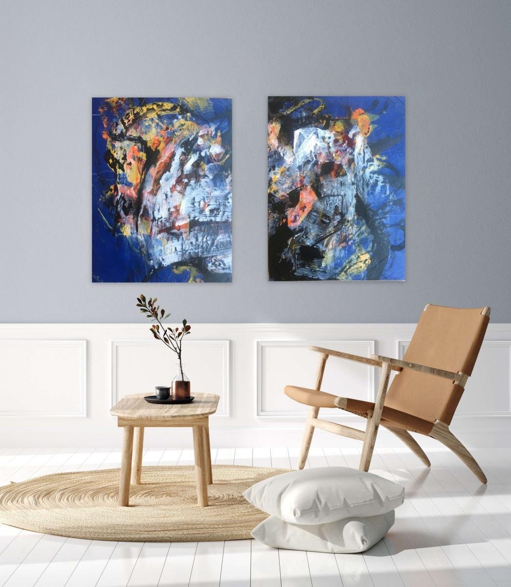 Abstracts in Blue, with chair and pillows.jpeg