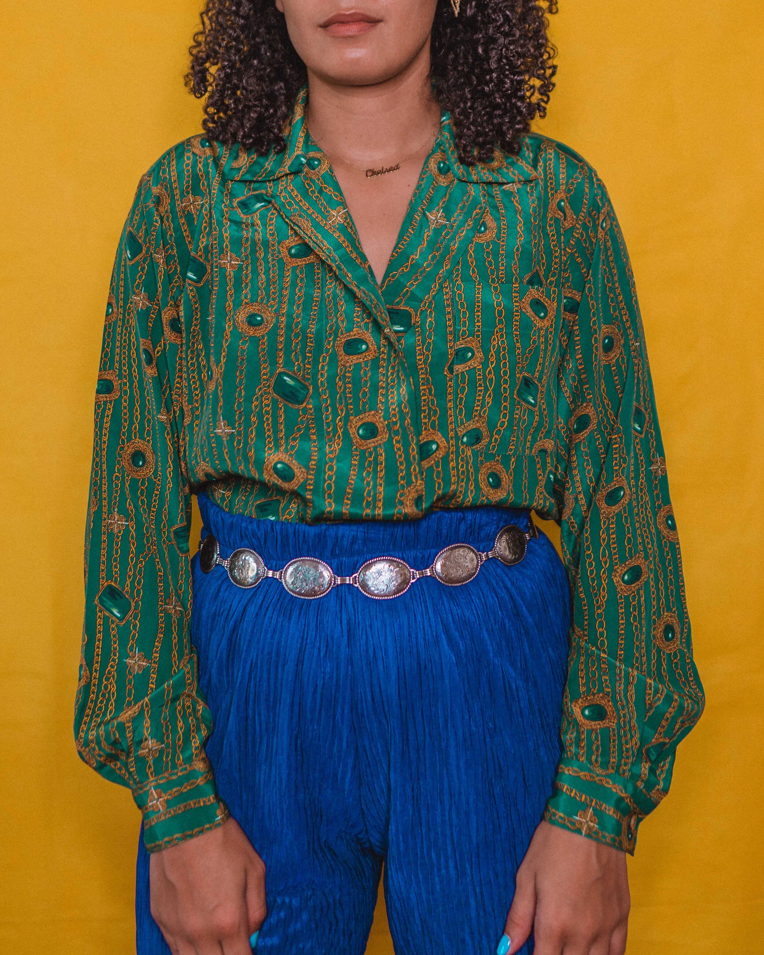 Candy Crush Button Down Top