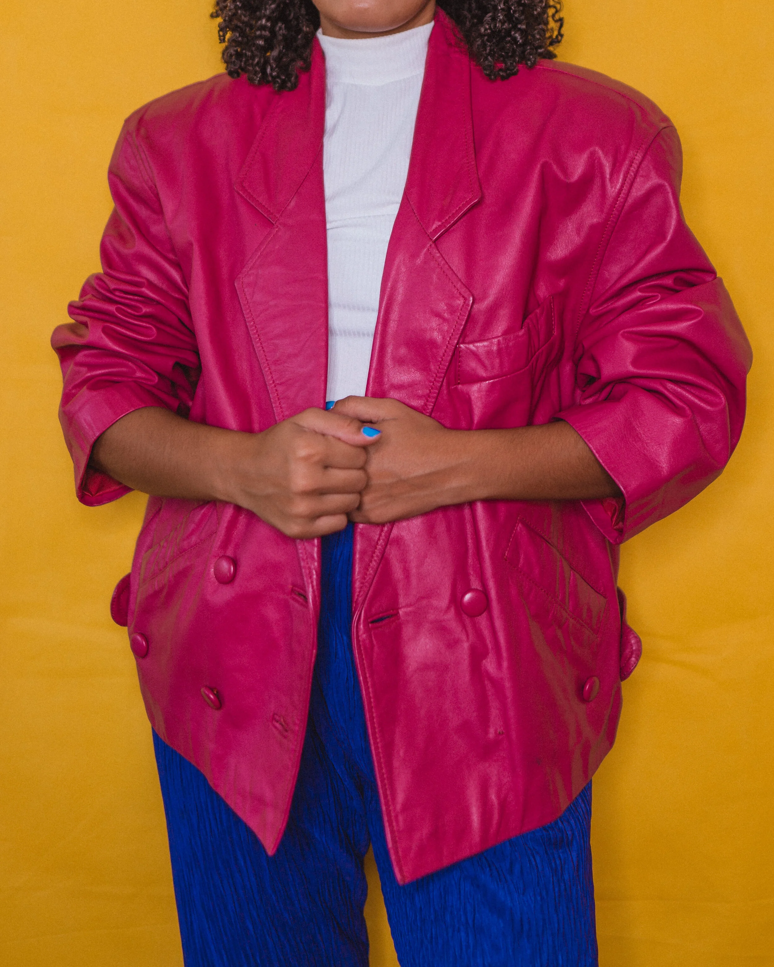Pink Lady Leather Jacket