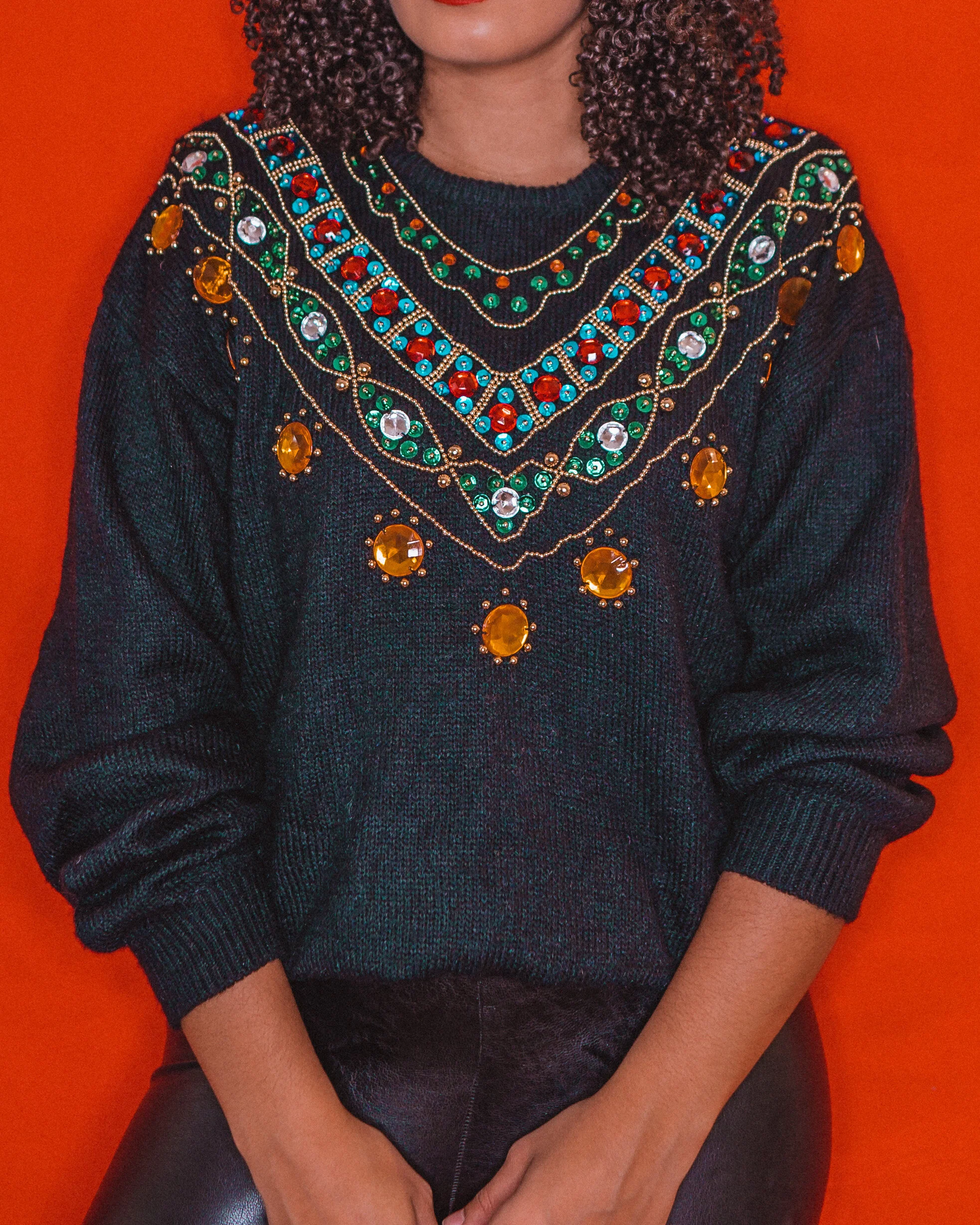 Gingerbread Embellished Sweater