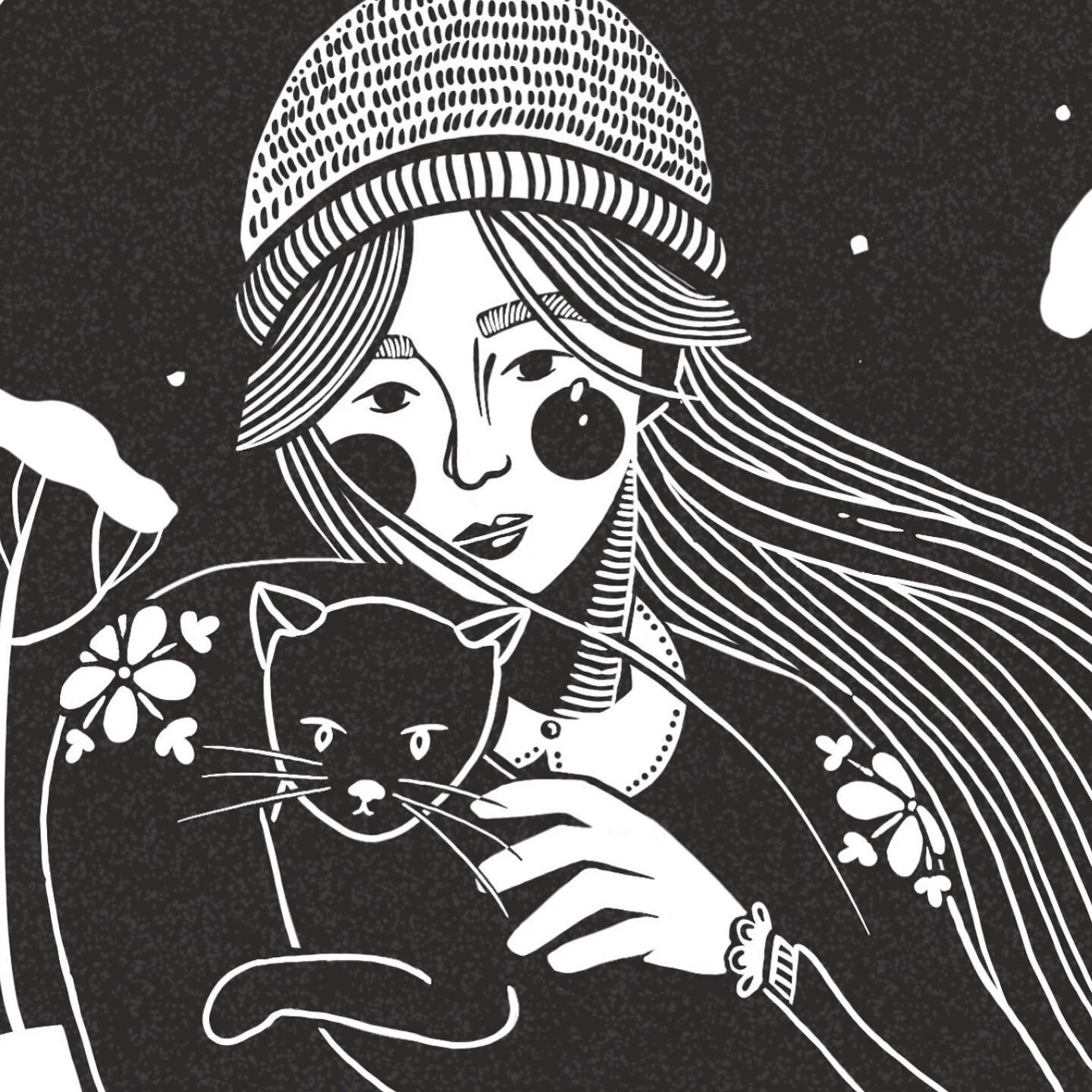 Today was another snowy one. We went outside and played until we dropped. I hope everyone is staying cozy π€π #womenofillustration