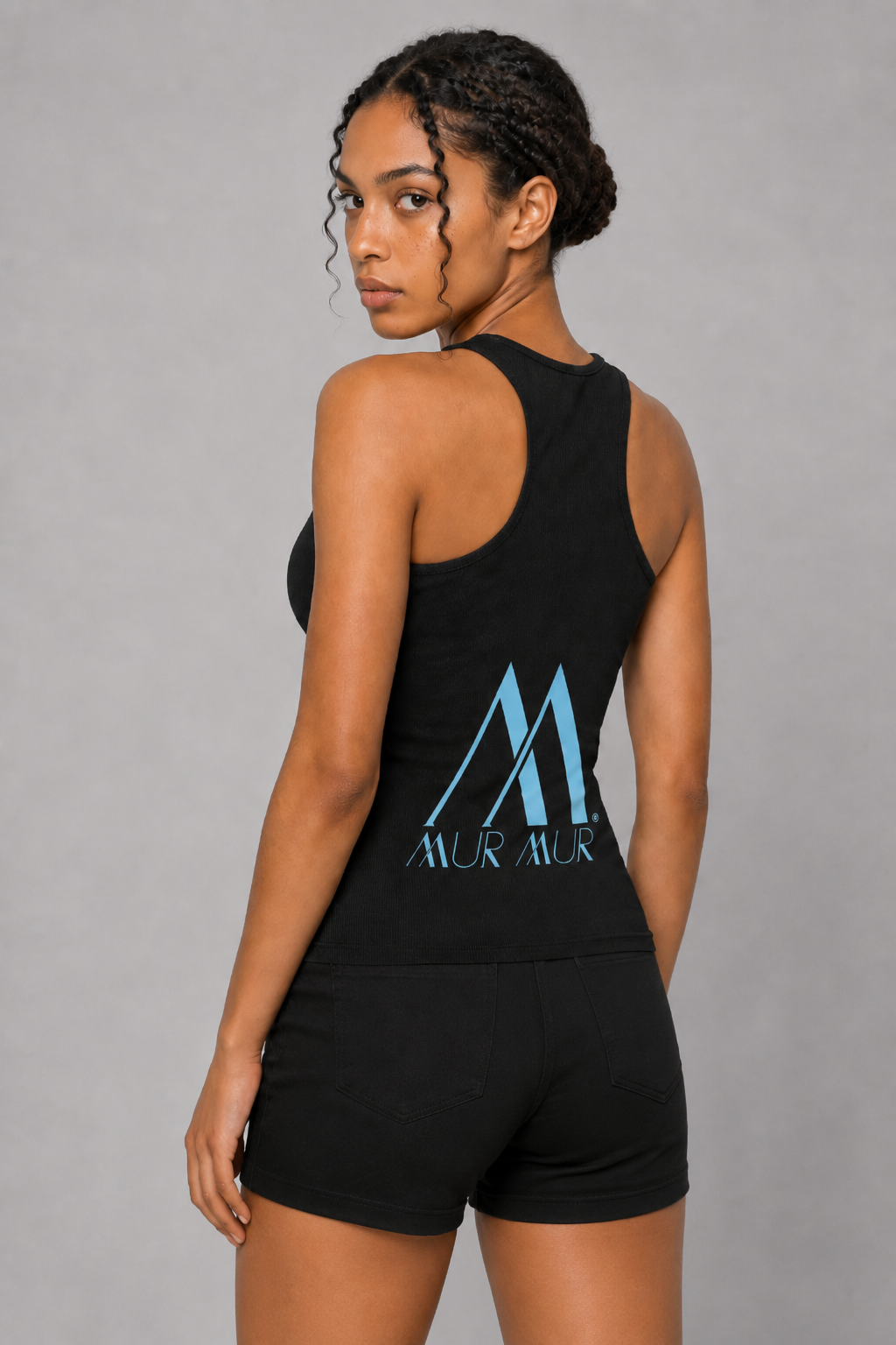 #8 Mur Mur Slim Fit Ribbed Racerback Tank Top blk.png
