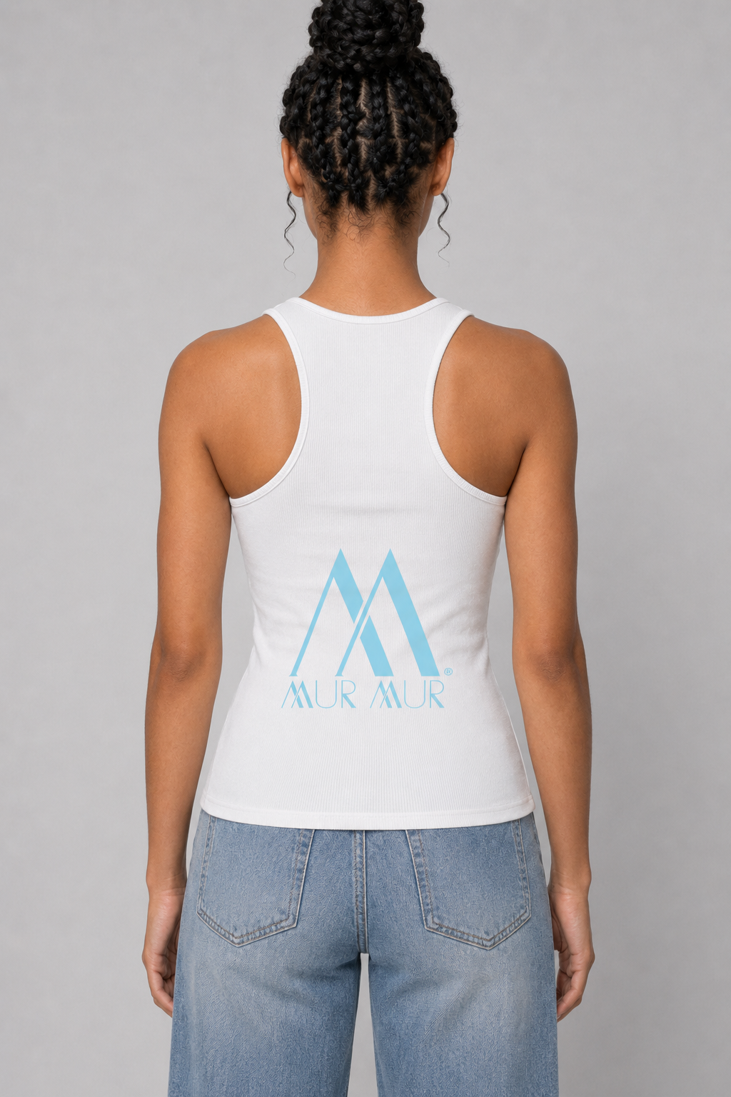 #10 Mur Mur Slim Fit Ribbed Racerback Tank Top wht.png