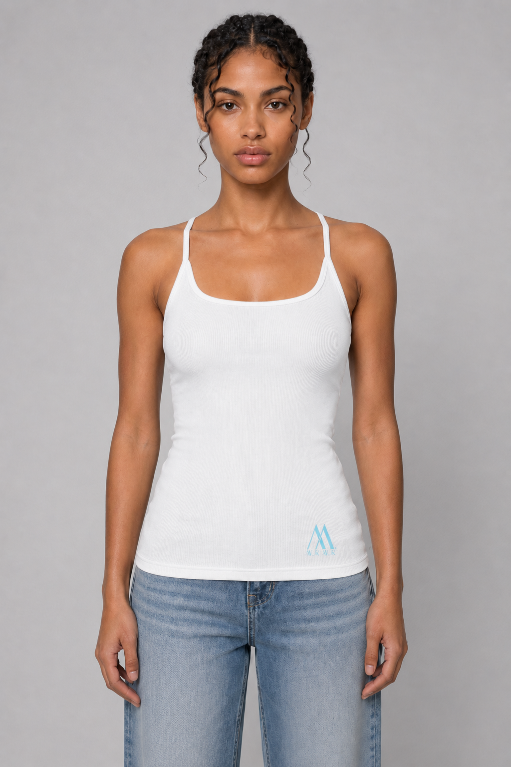 #9 Mur Mur Slim Fit Ribbed Racerback Tank Top wht.png