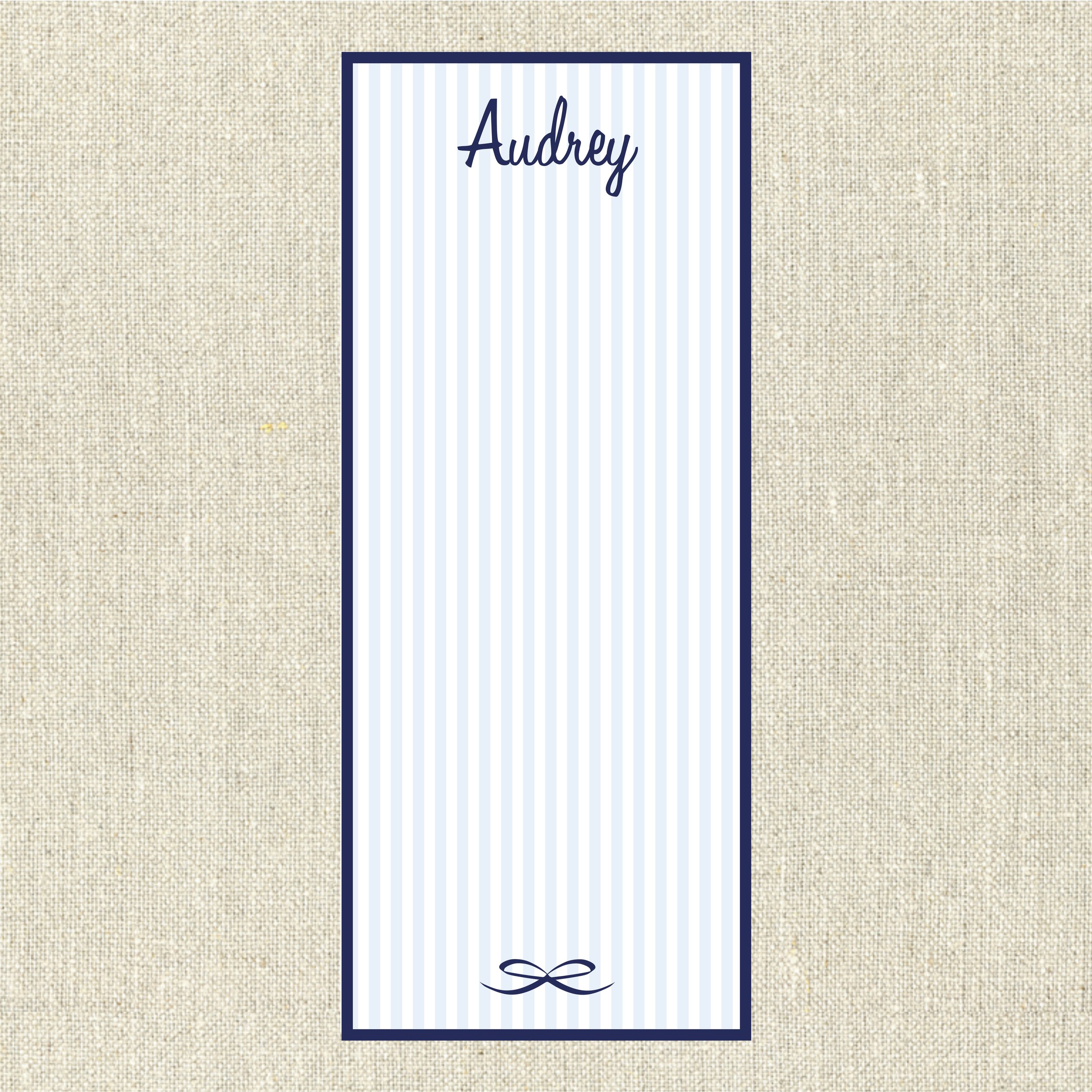 Note Pad 3585 Blue Bow Stripe (GRAD)