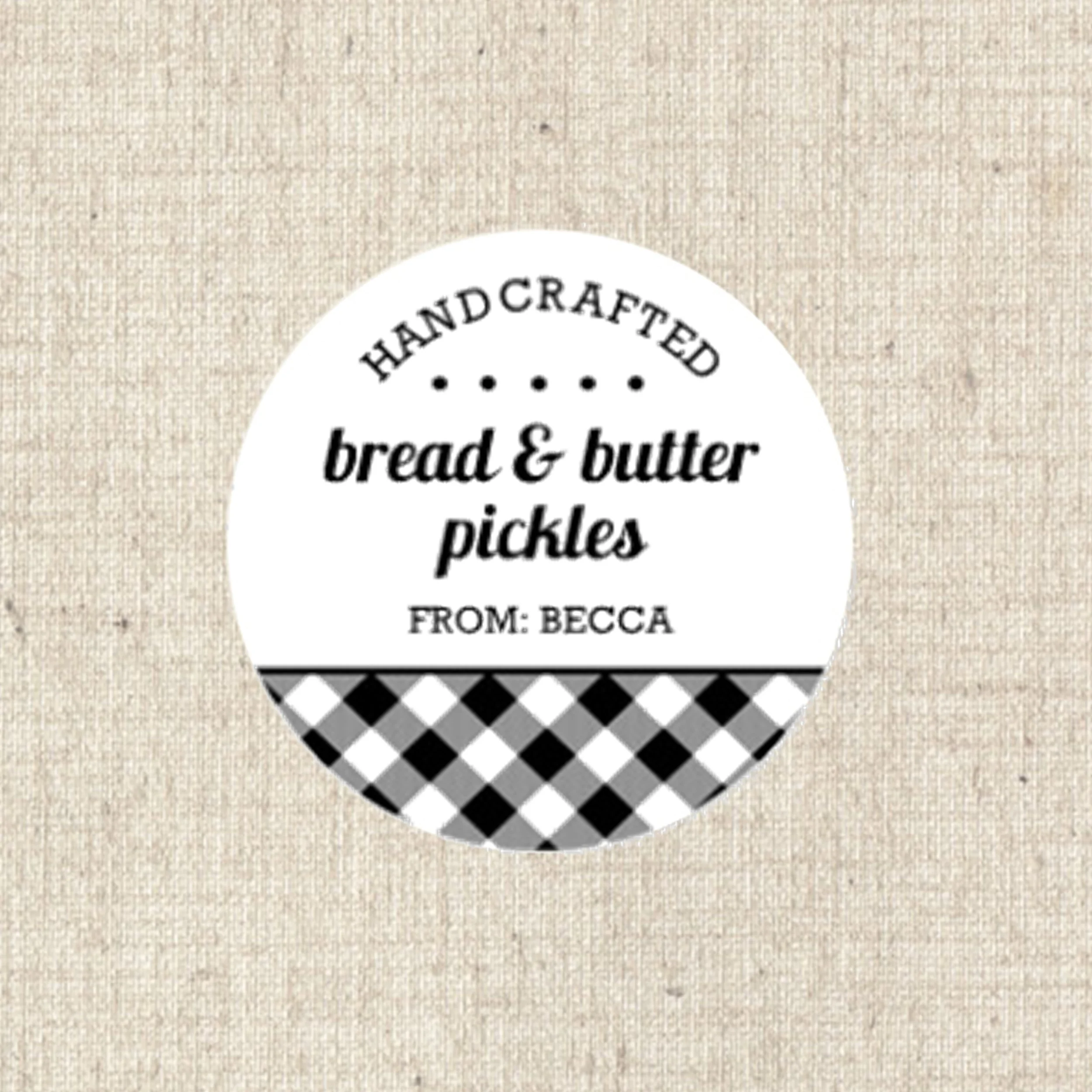 Label 5506 Gingham Handcrafted