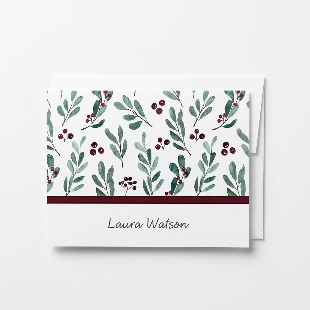 Folded Card 2322 Mistletoe