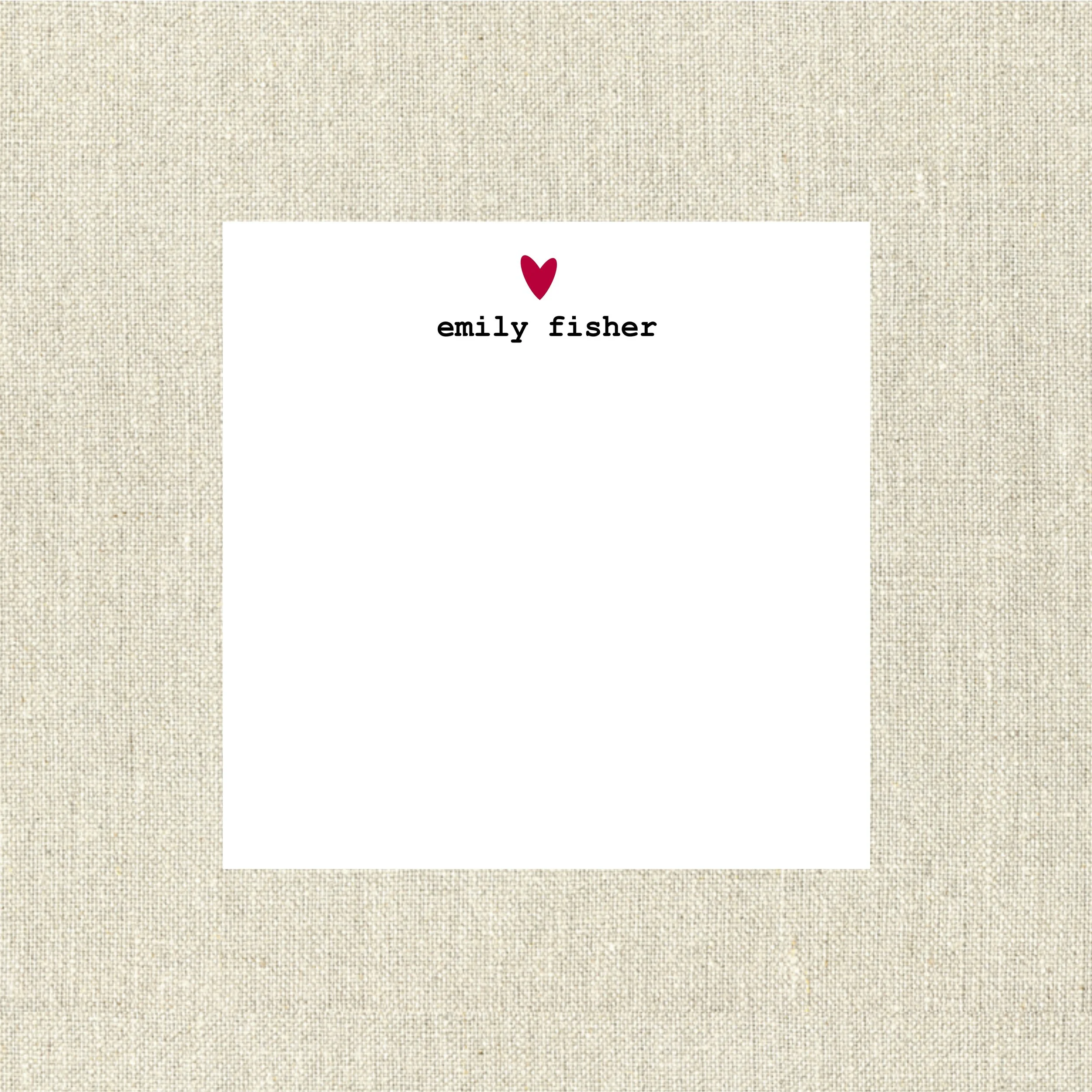 Note Pad 3640 Heart Emily Fisher (Note Pad)