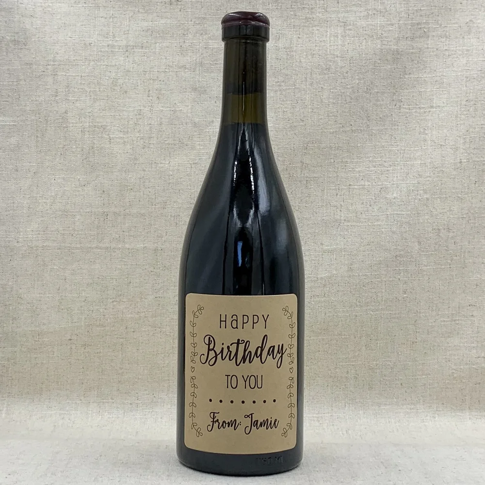 Happy Birthday Wine Bottle Labels
