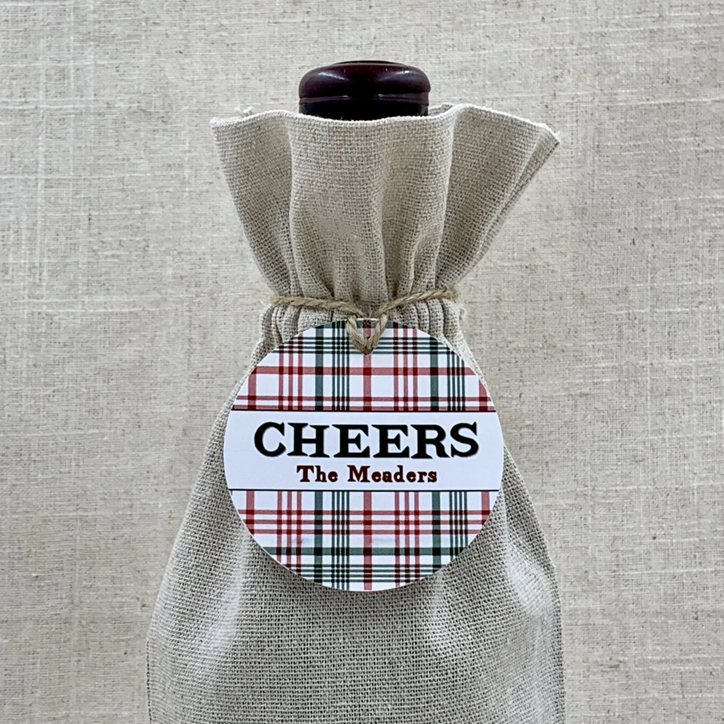 Gift Tag 6105 Plaid Cheers