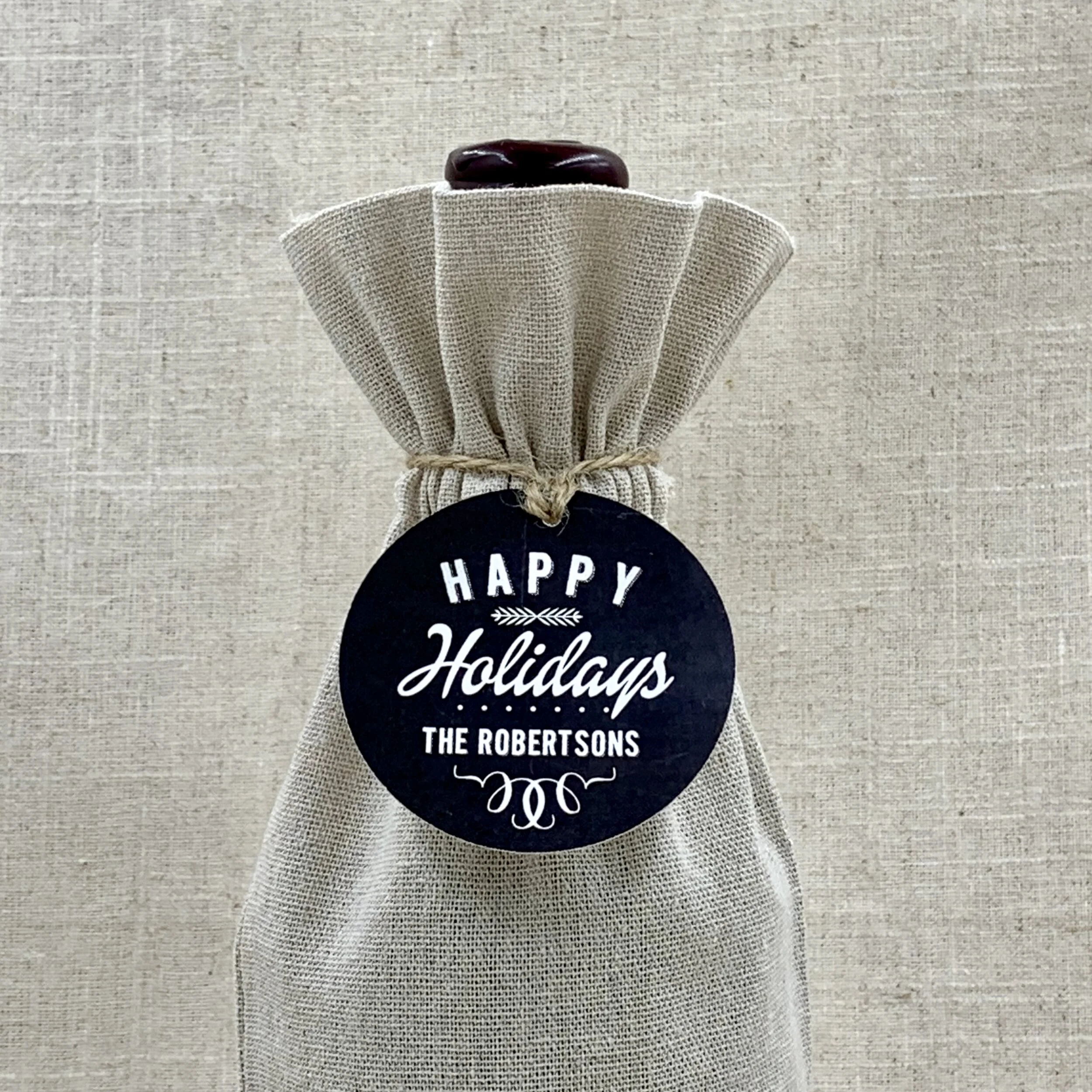 Gift Tag 6250 Black Board Happy Holidays