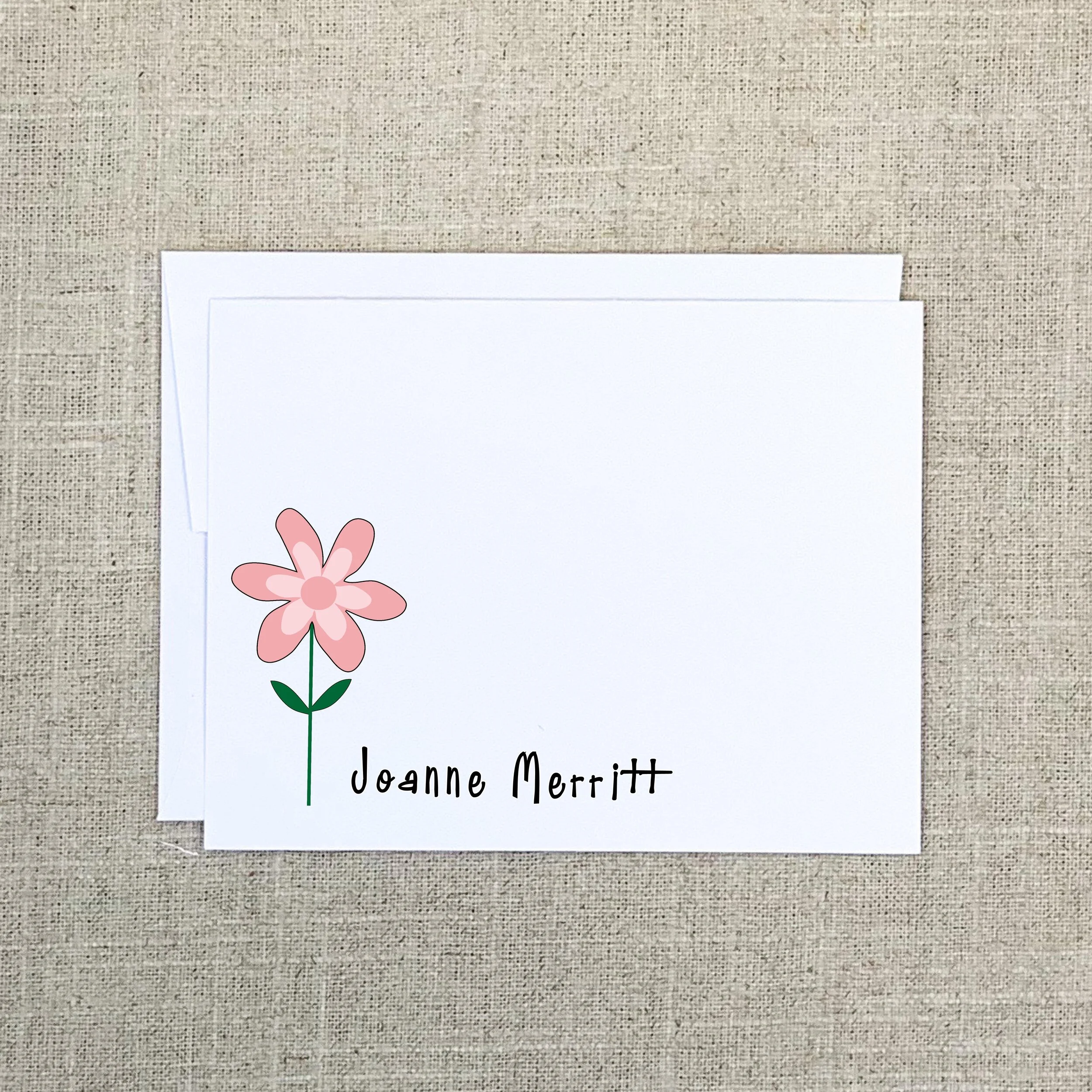 Folded Card 2044 Pink Flower