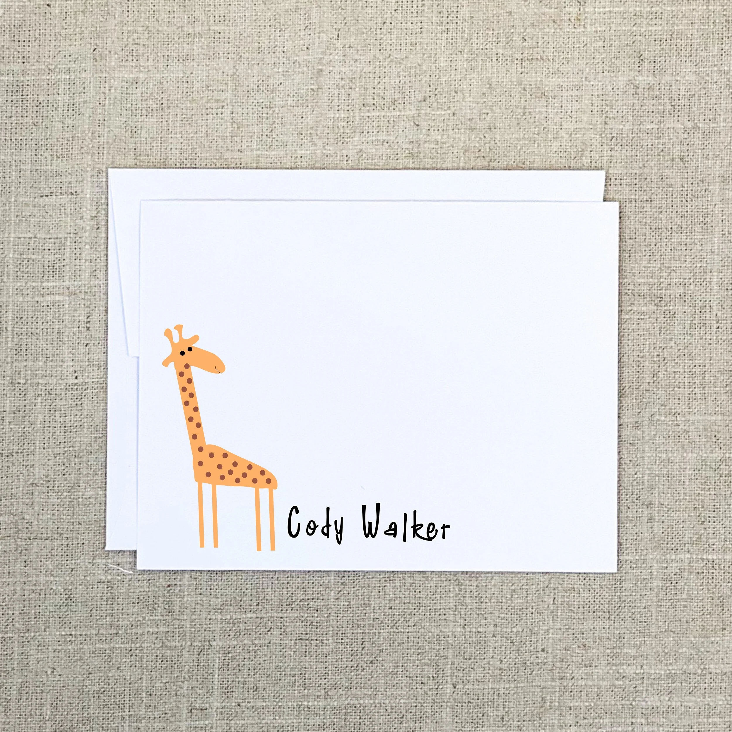 Folded Card 2047 Giraffe