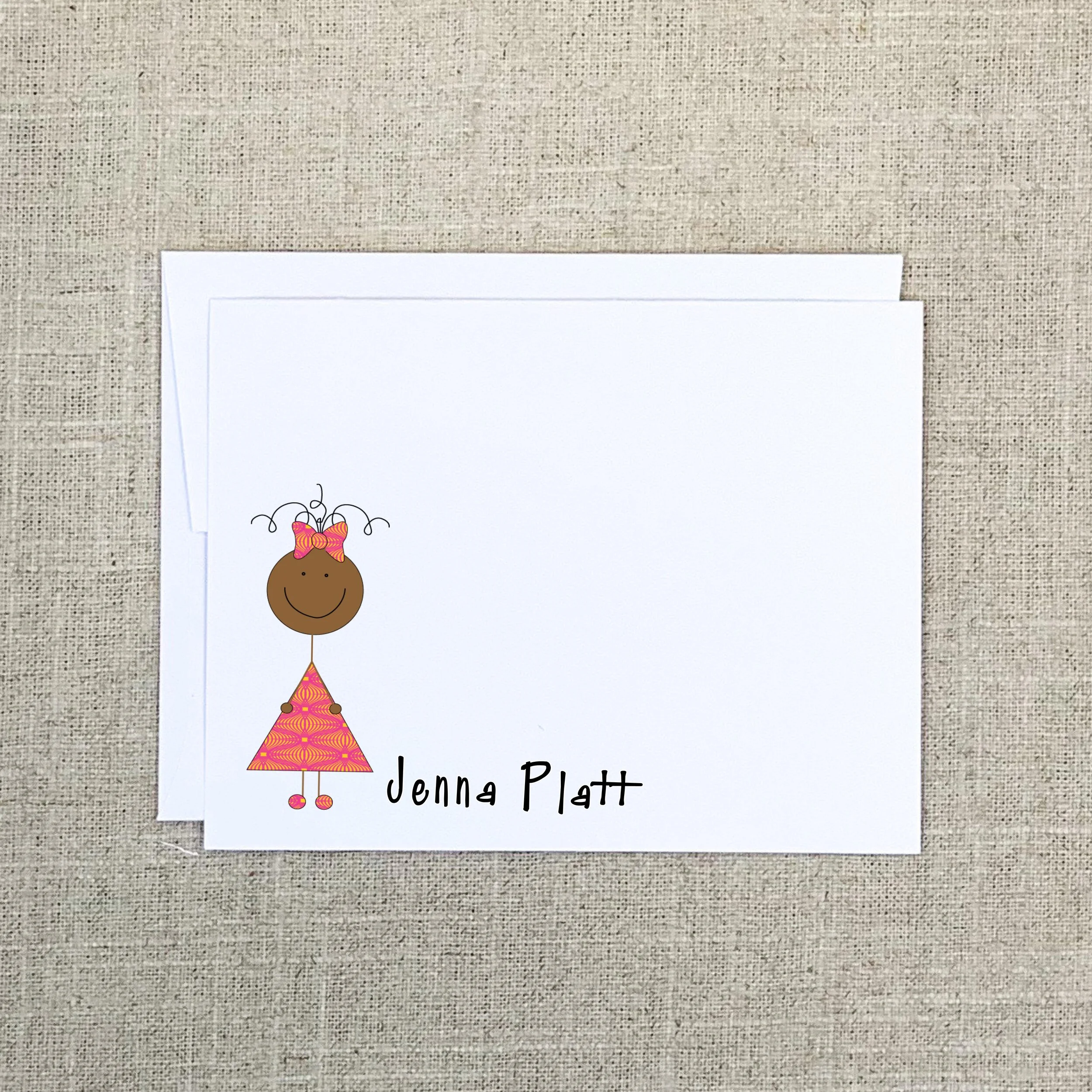 Folded Card 2050 Little Girl