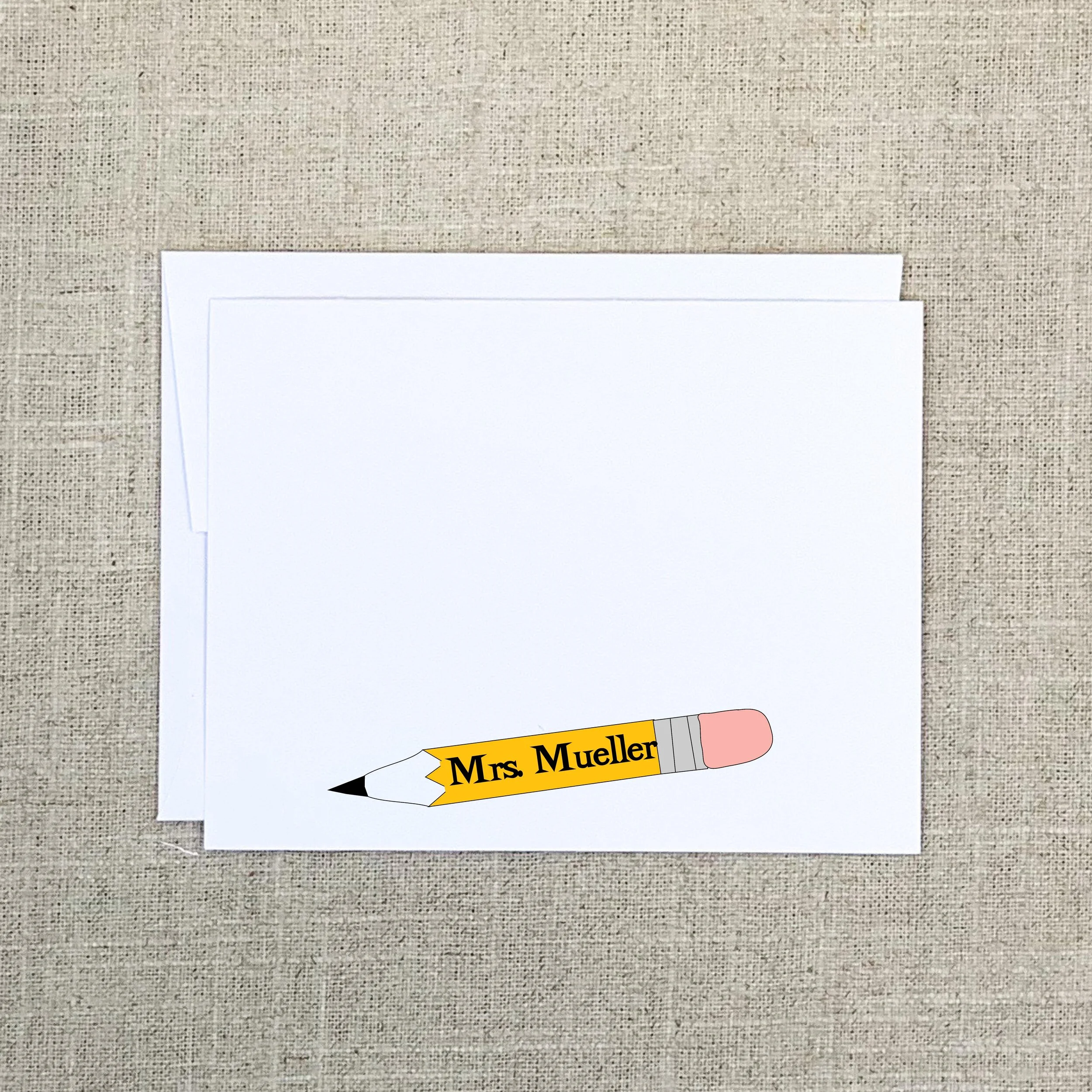 Folded Card 2056 Pencil Teacher