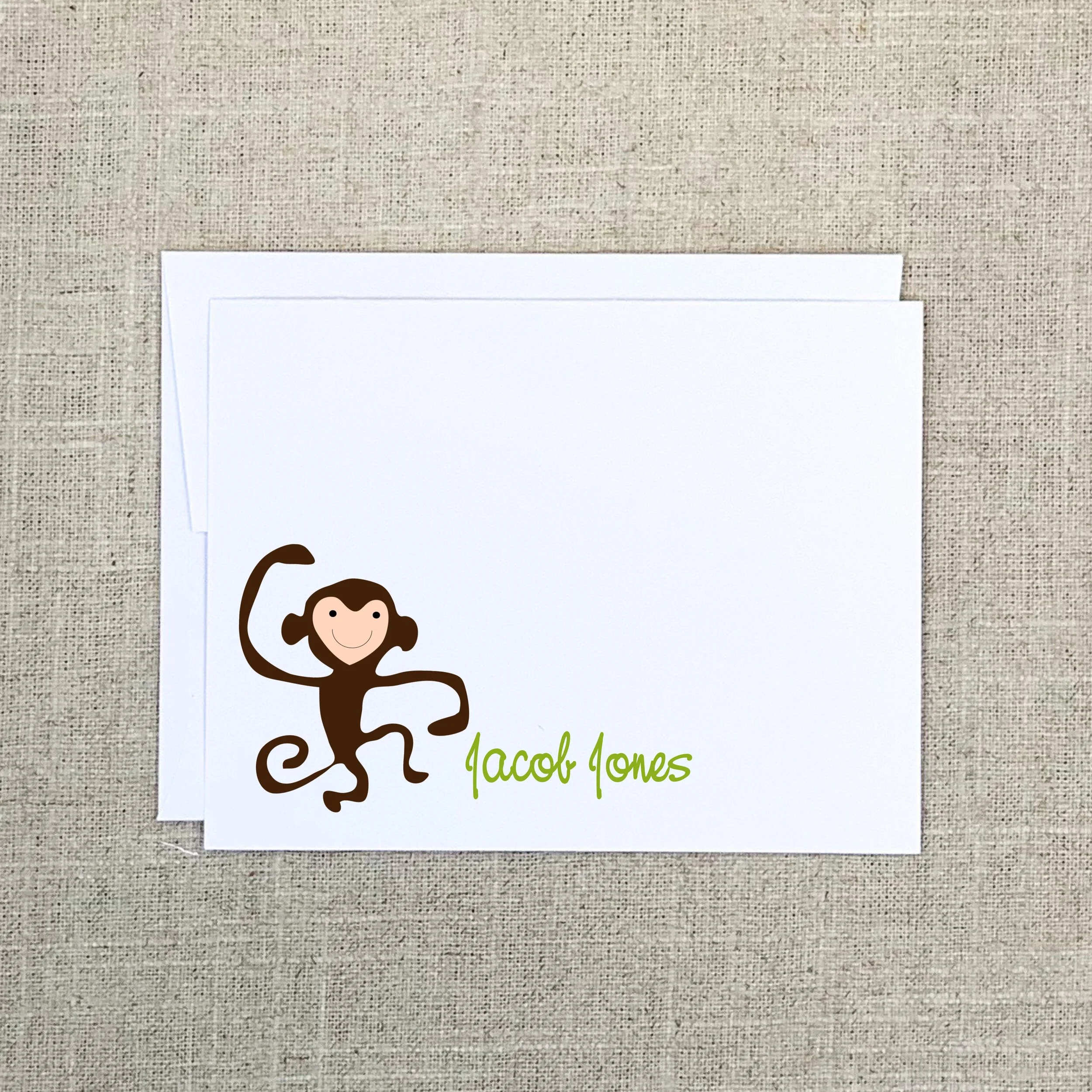 Folded Card 2067 Monkey