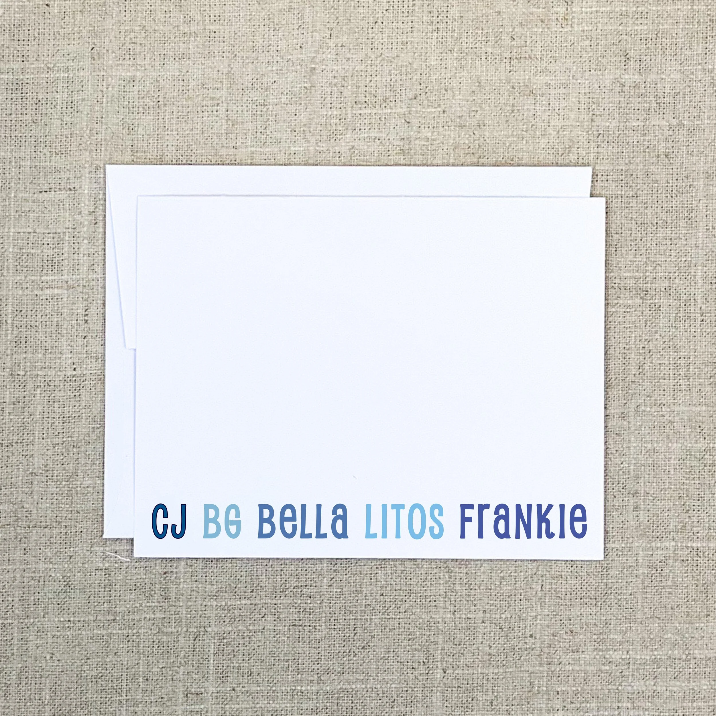 Folded Card 2085 Blue Family