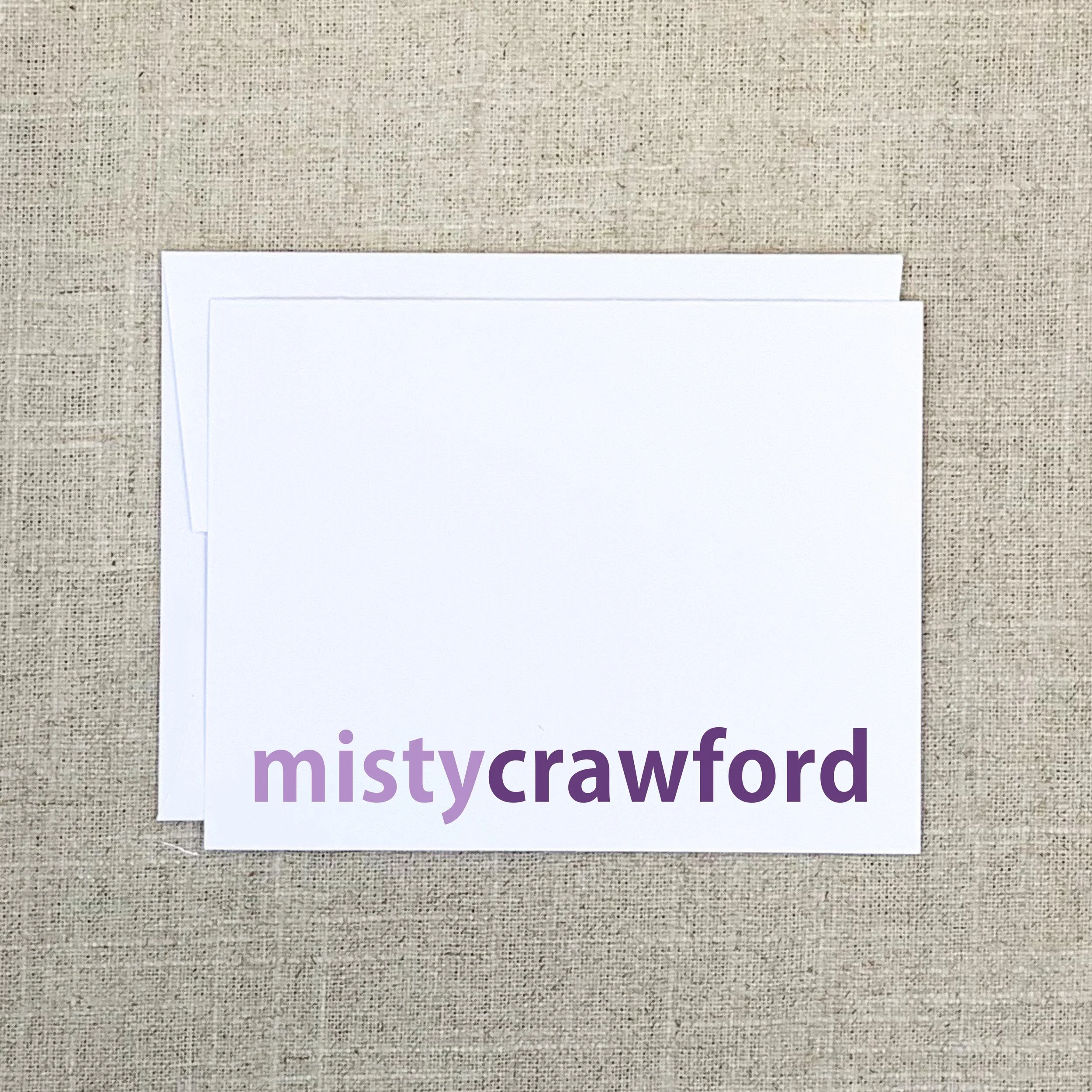 Folded Card 2125 Big Purple Name