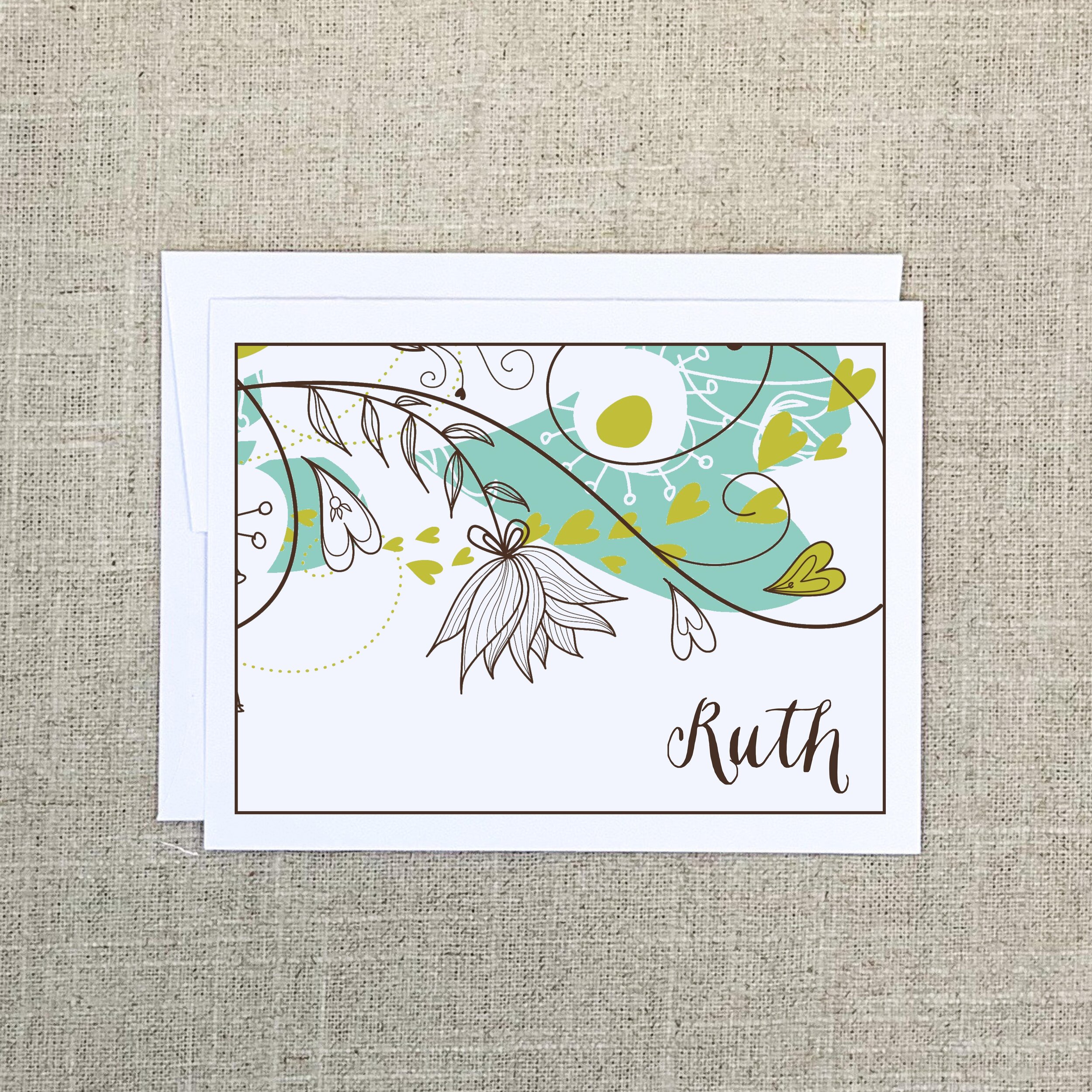 Folded Card 2171 Vine Garden