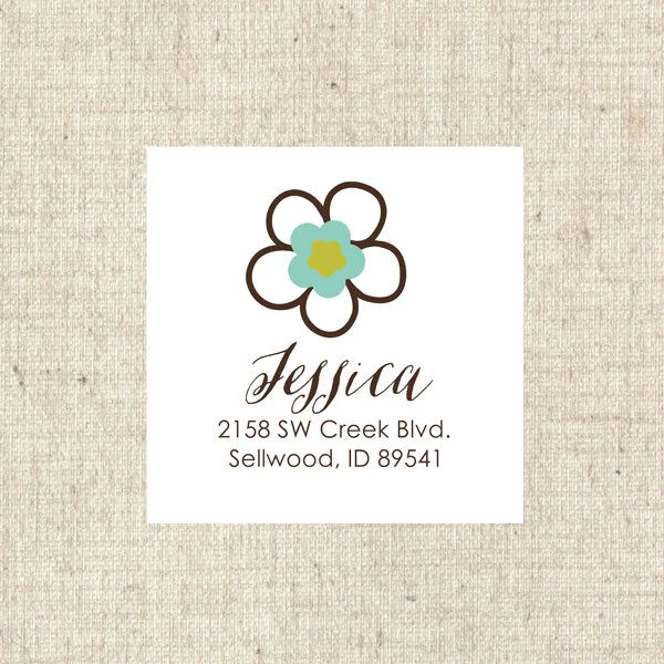 Label 5231 Mint Brocade Square