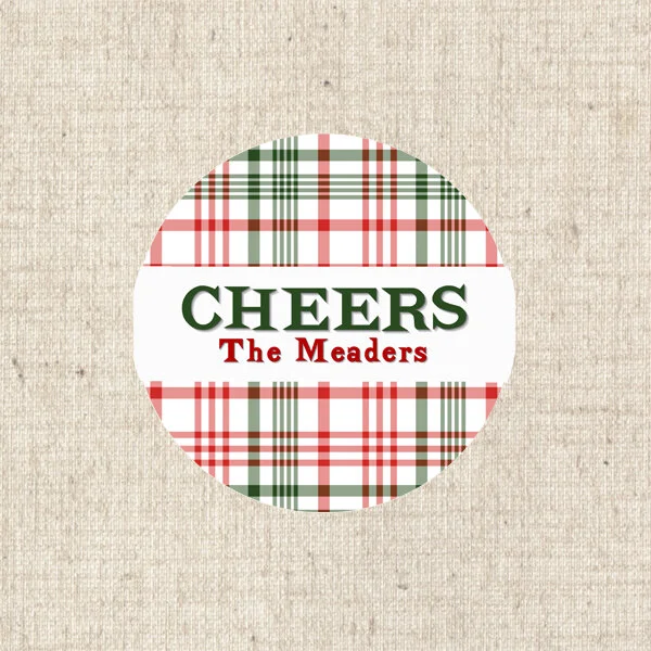 Label 5630 Plaid Cheers Round