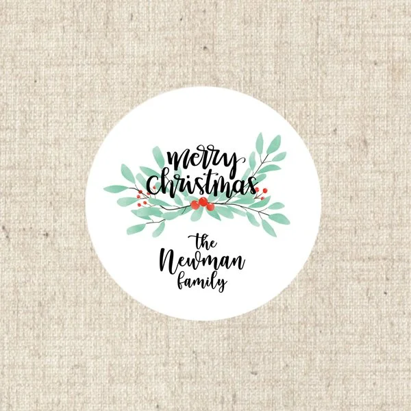 Label 5800 Merry Christmas Spray