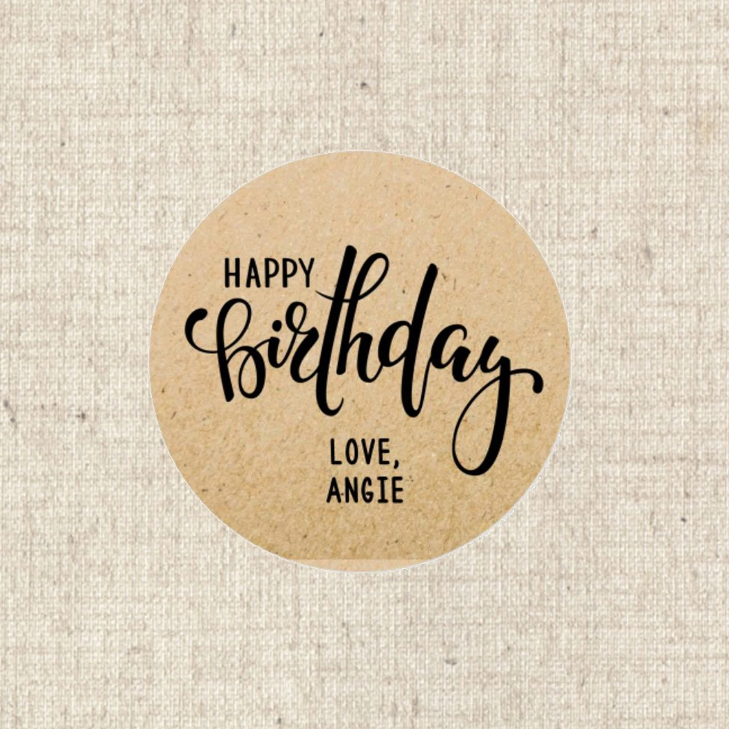 Label 5806 Kraft Happy Birthday