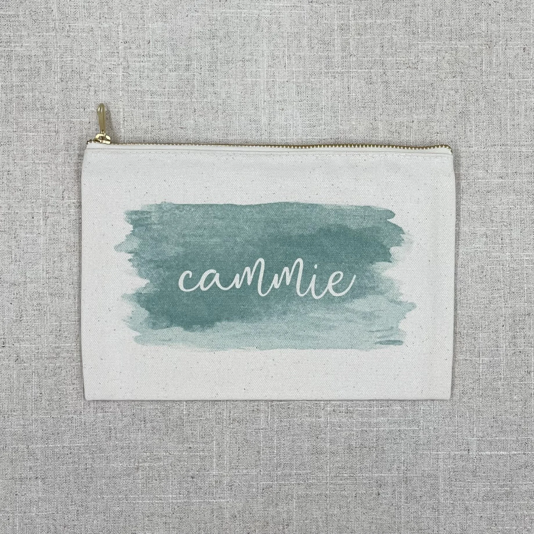 Canvas Pouch 7664 Teal Cammie