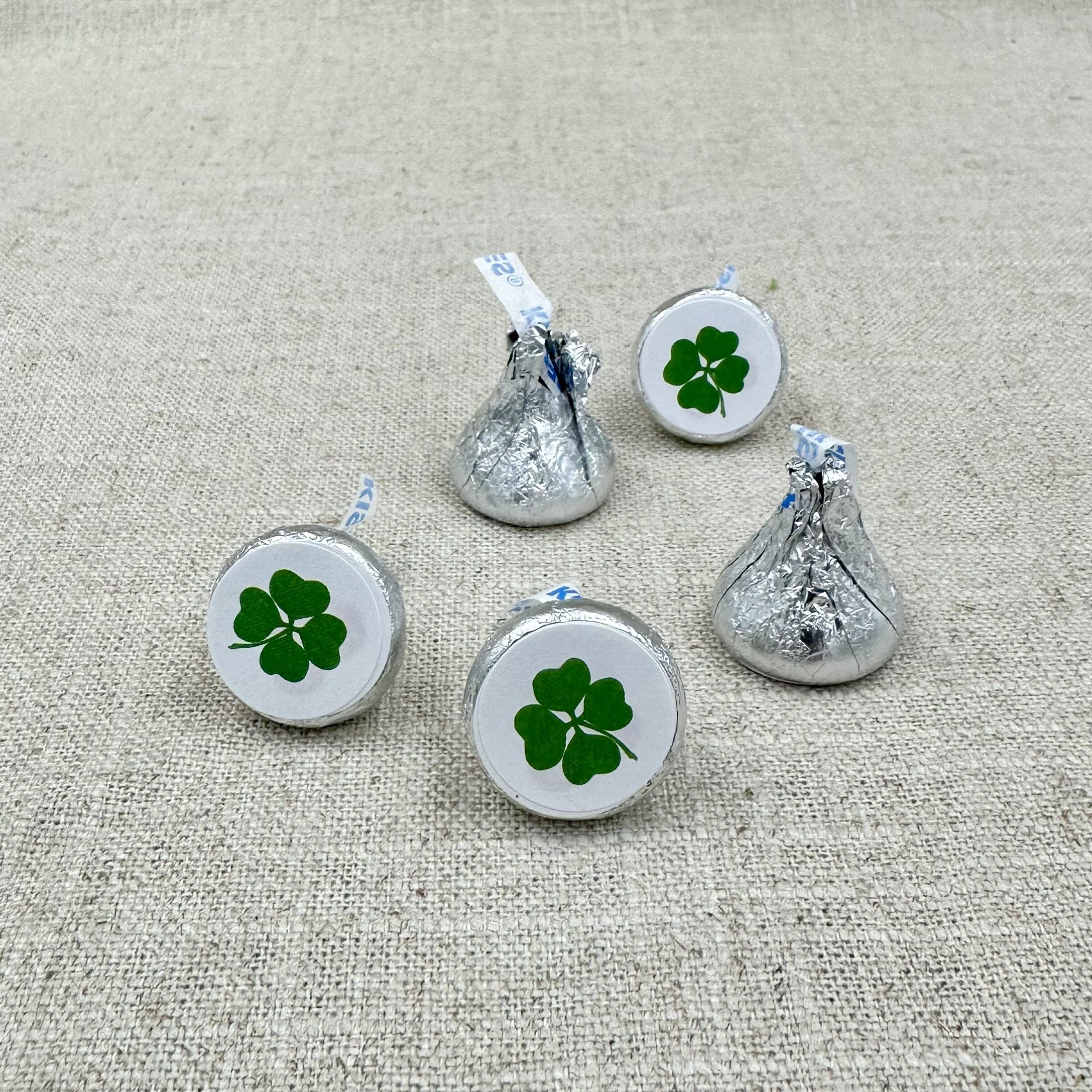 Hershey Kiss Label 5760 Four Leaf Clover