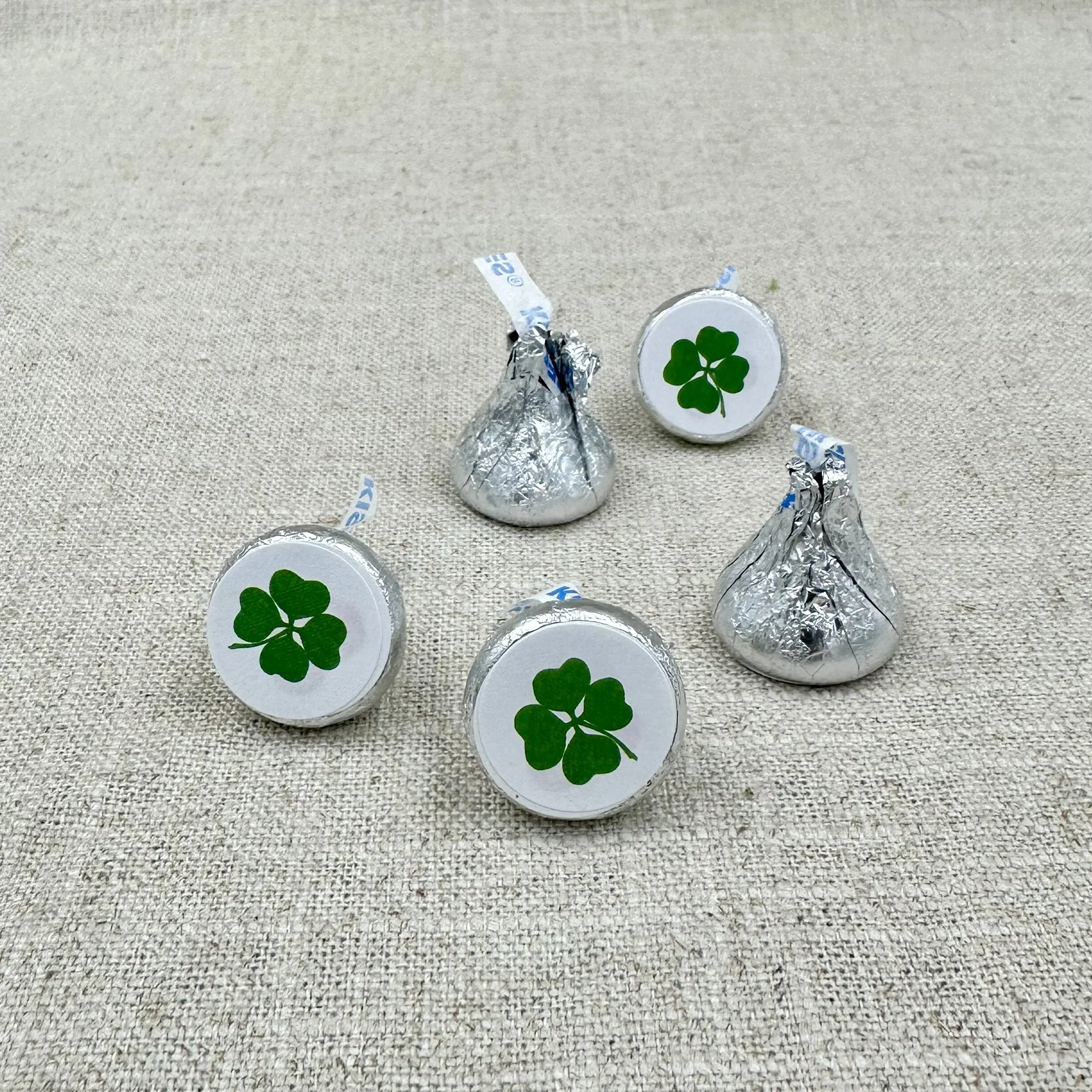 Hershey Kiss Label 5760 Four Leaf Clover