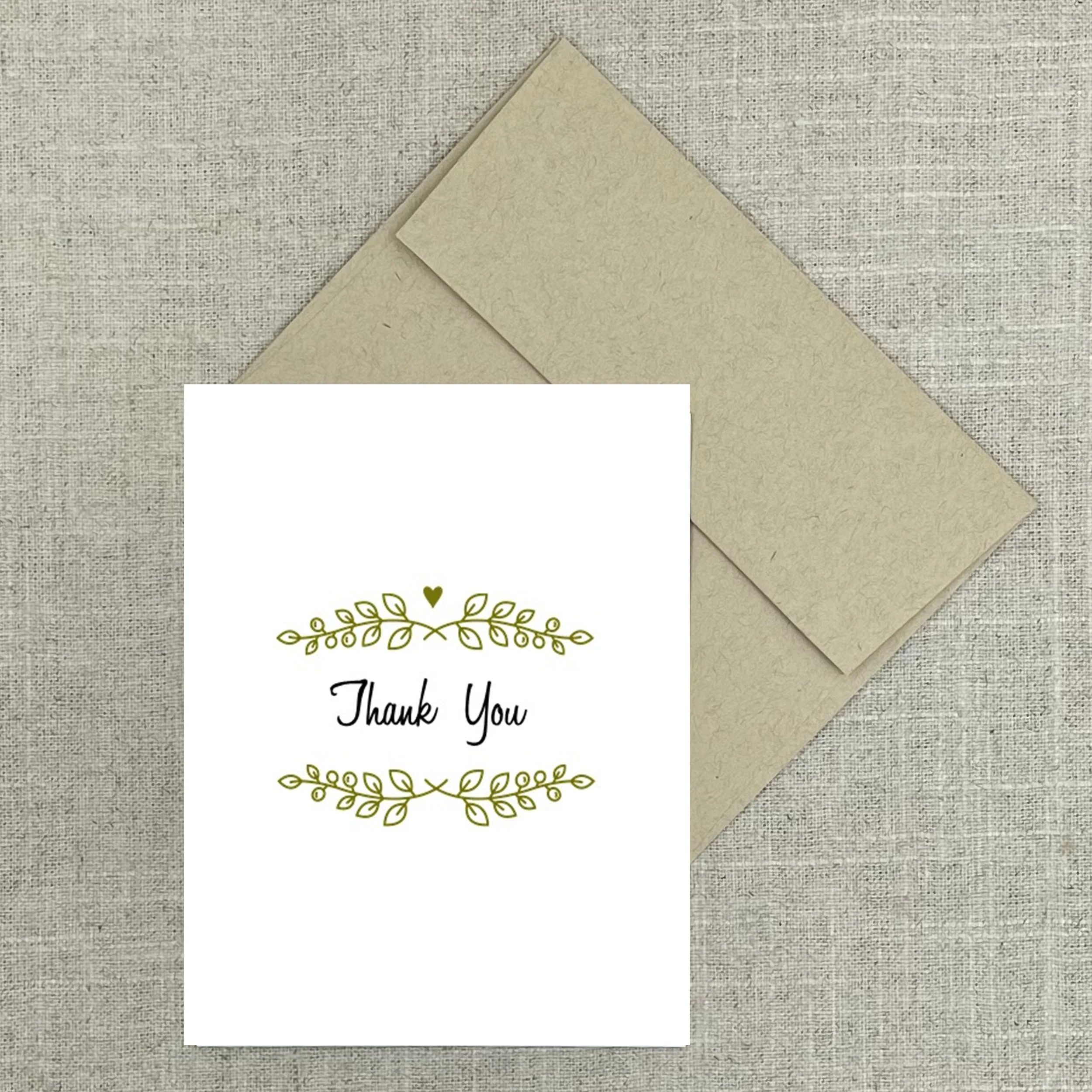 Greeting Card 7355 Thank You Leaf