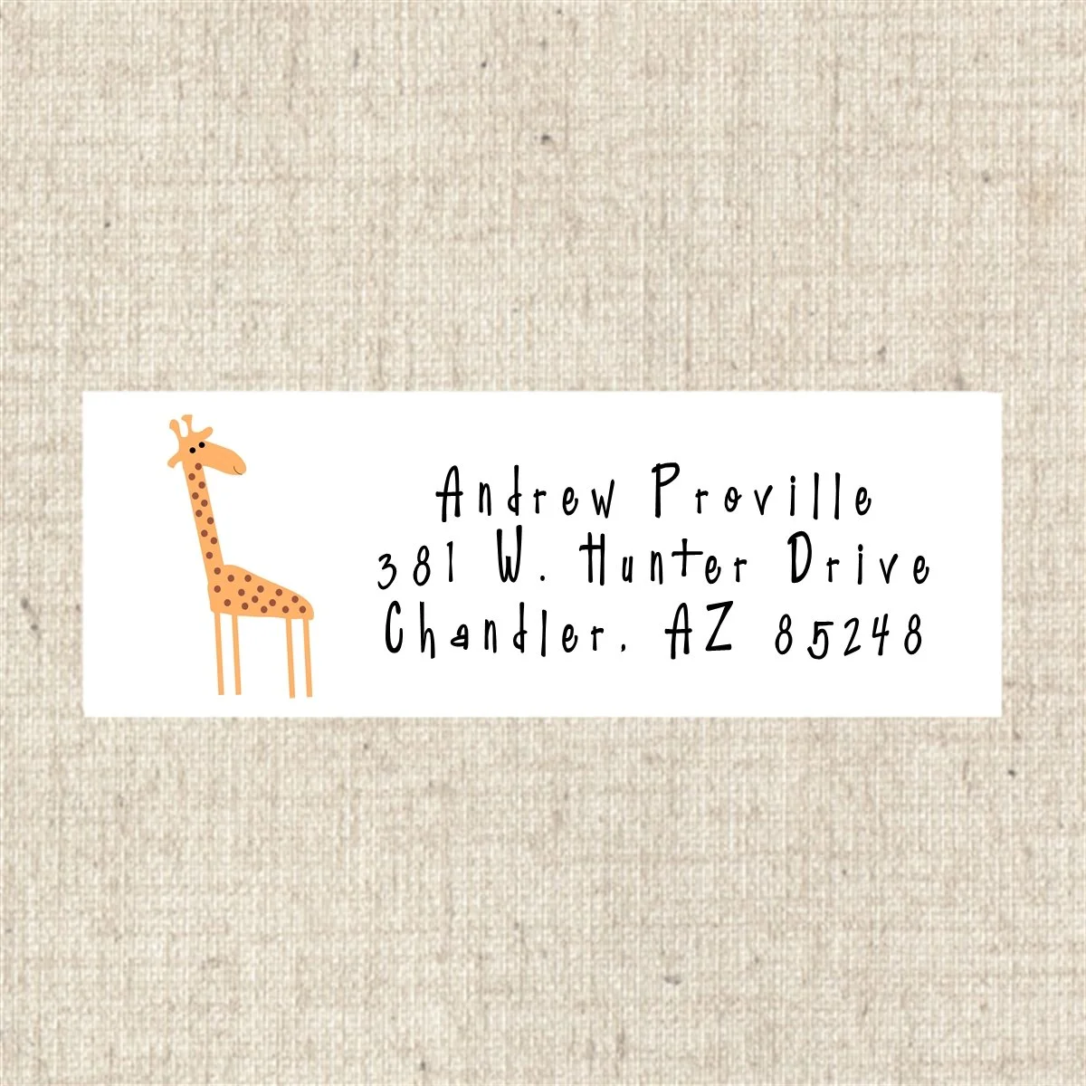 Label 5068 Giraffe