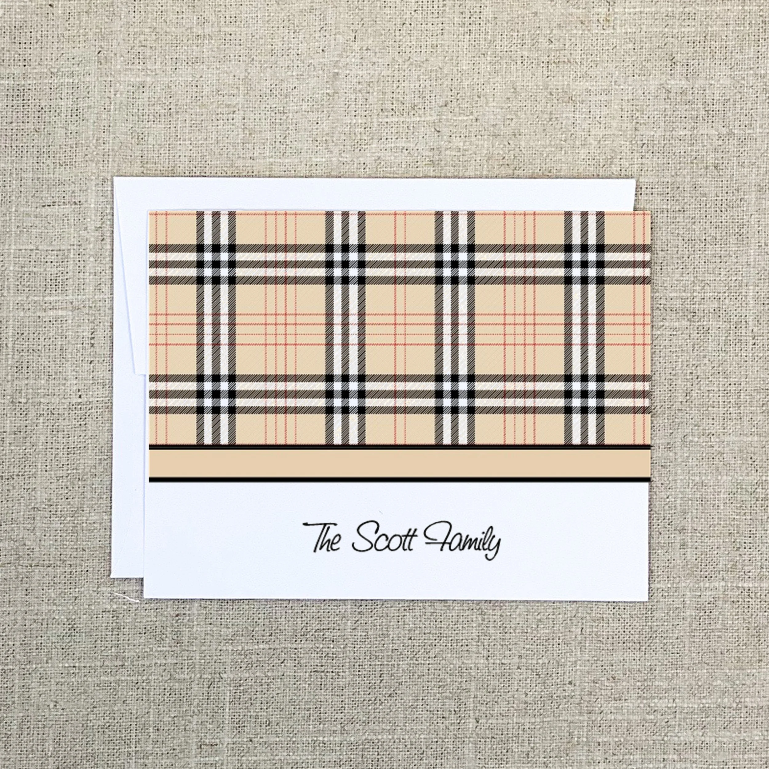 Folded Card 2865 Classic Plaid