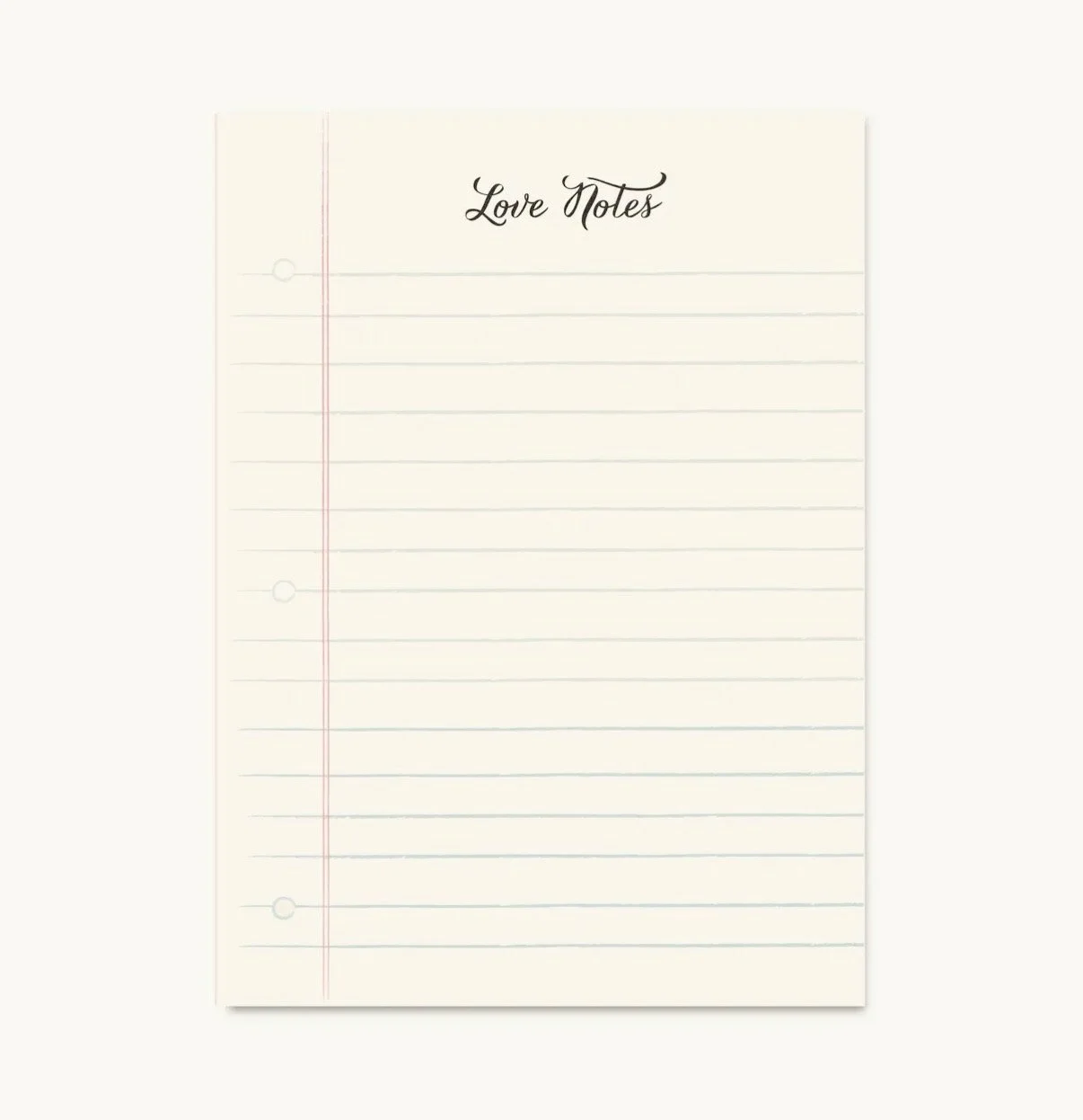 Note Pad Old School Lined Love Notes(NA)