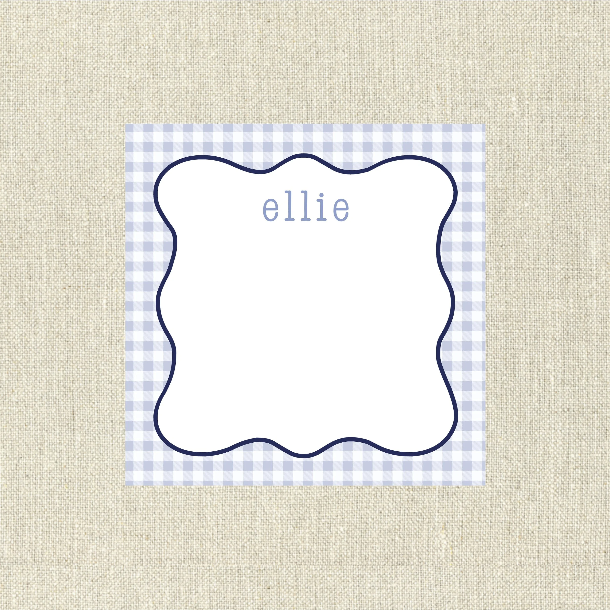 Note Pad 3620 Blue Gingham (Note Pad)