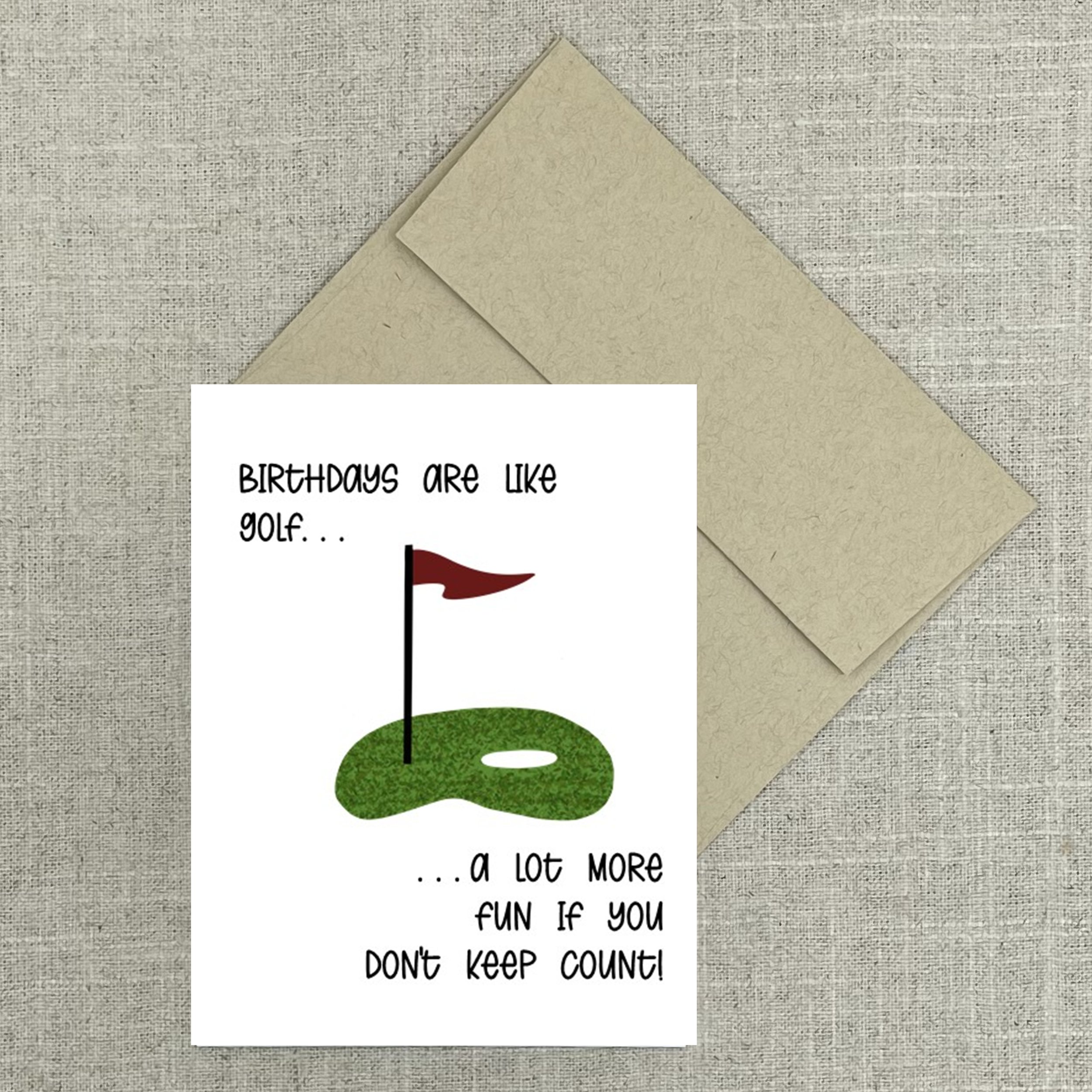 Greeting Card 2558 Golf Birthday