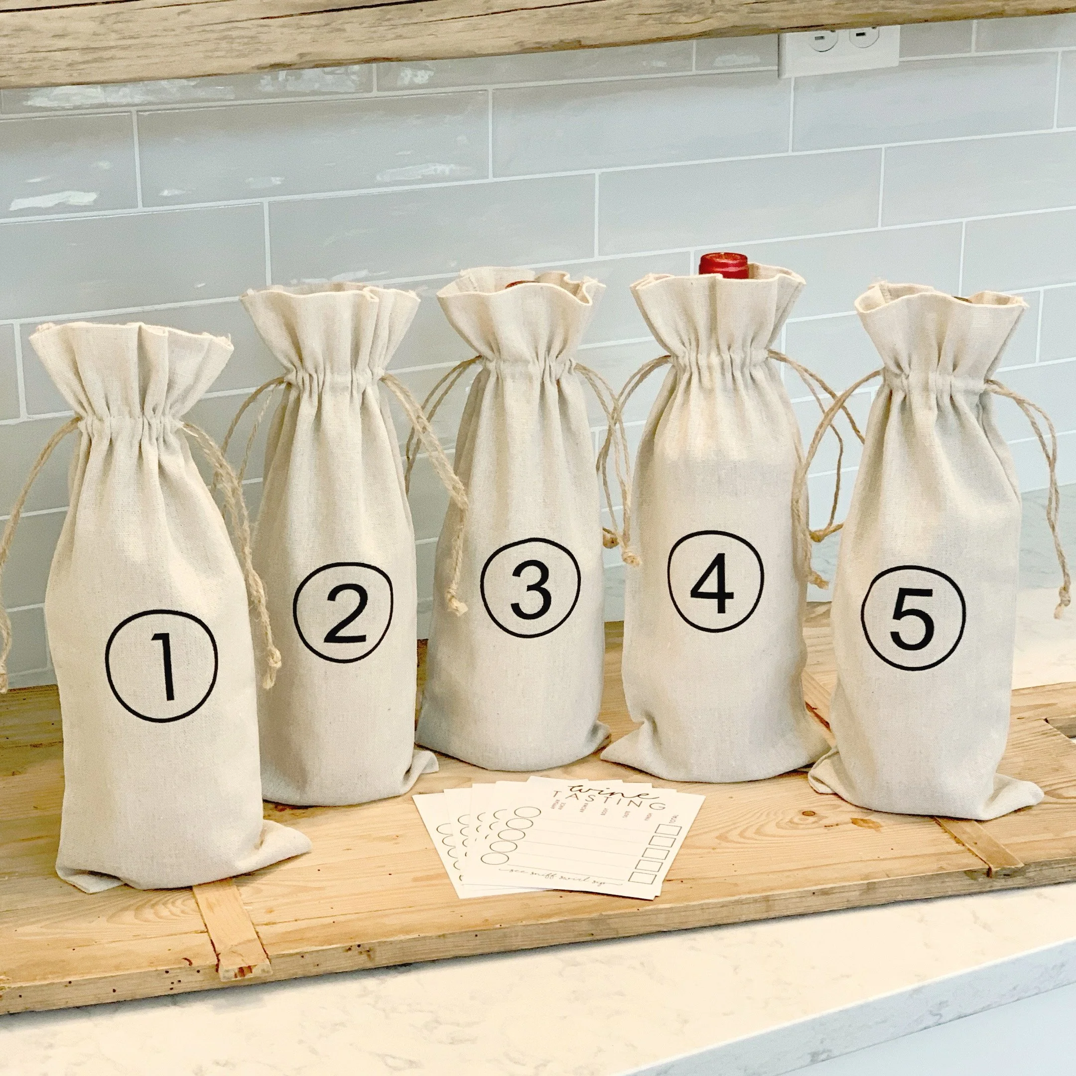 Wine Tasting Party Linen Bag Kit 7570