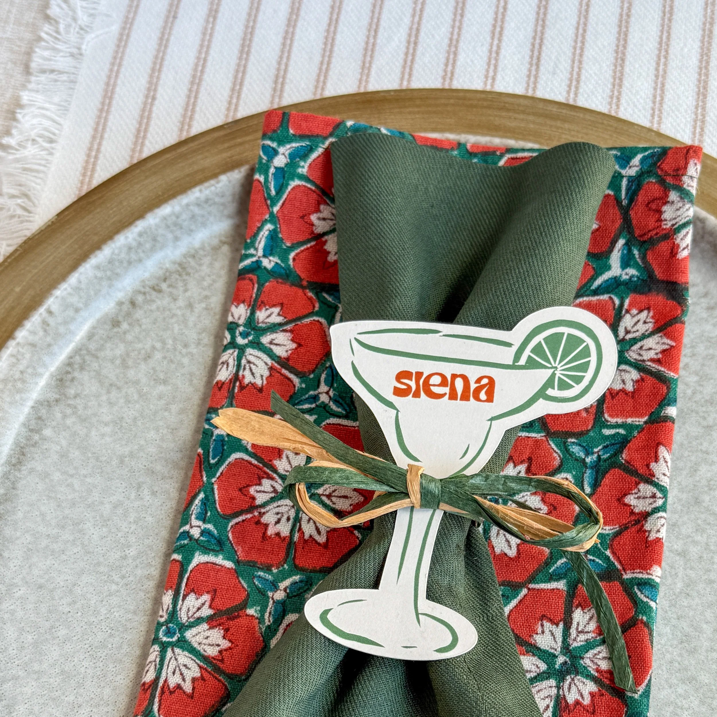 Make the party extra fun with unexpected place cards! From Cinco de Mayo to a bachelorette party or a wedding in Mexico, a little whimsy goes a long way and guests will be sure to take these fun details home with them.