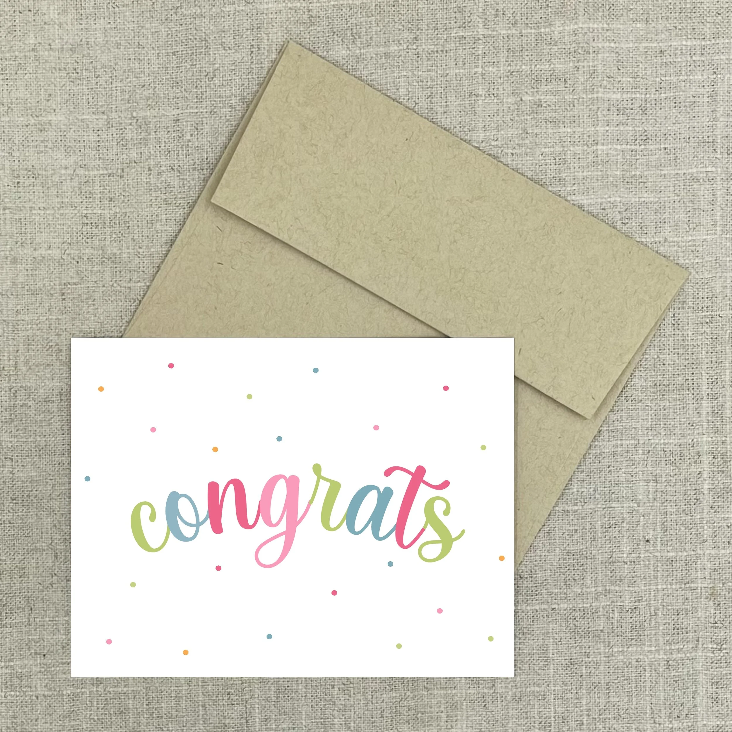 Greeting Card 7951 Congrats Colorful