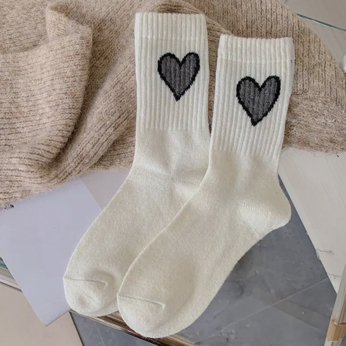 Cozy Heart Socks