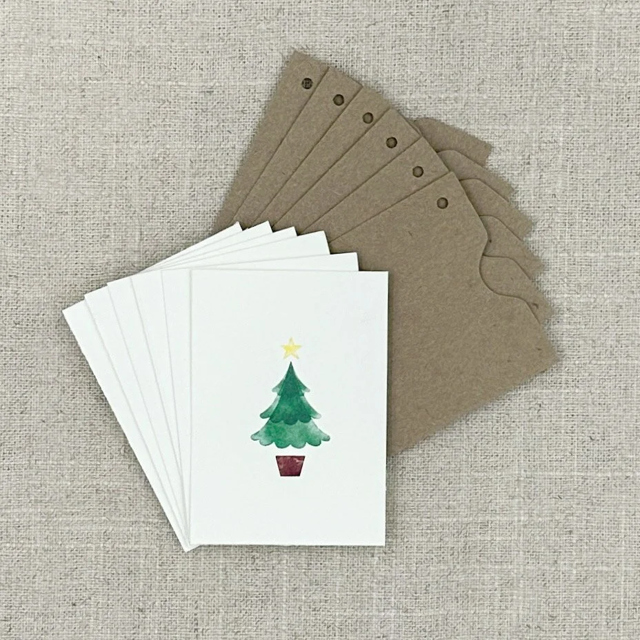 Mini Card Box 7087 Watercolor Tree