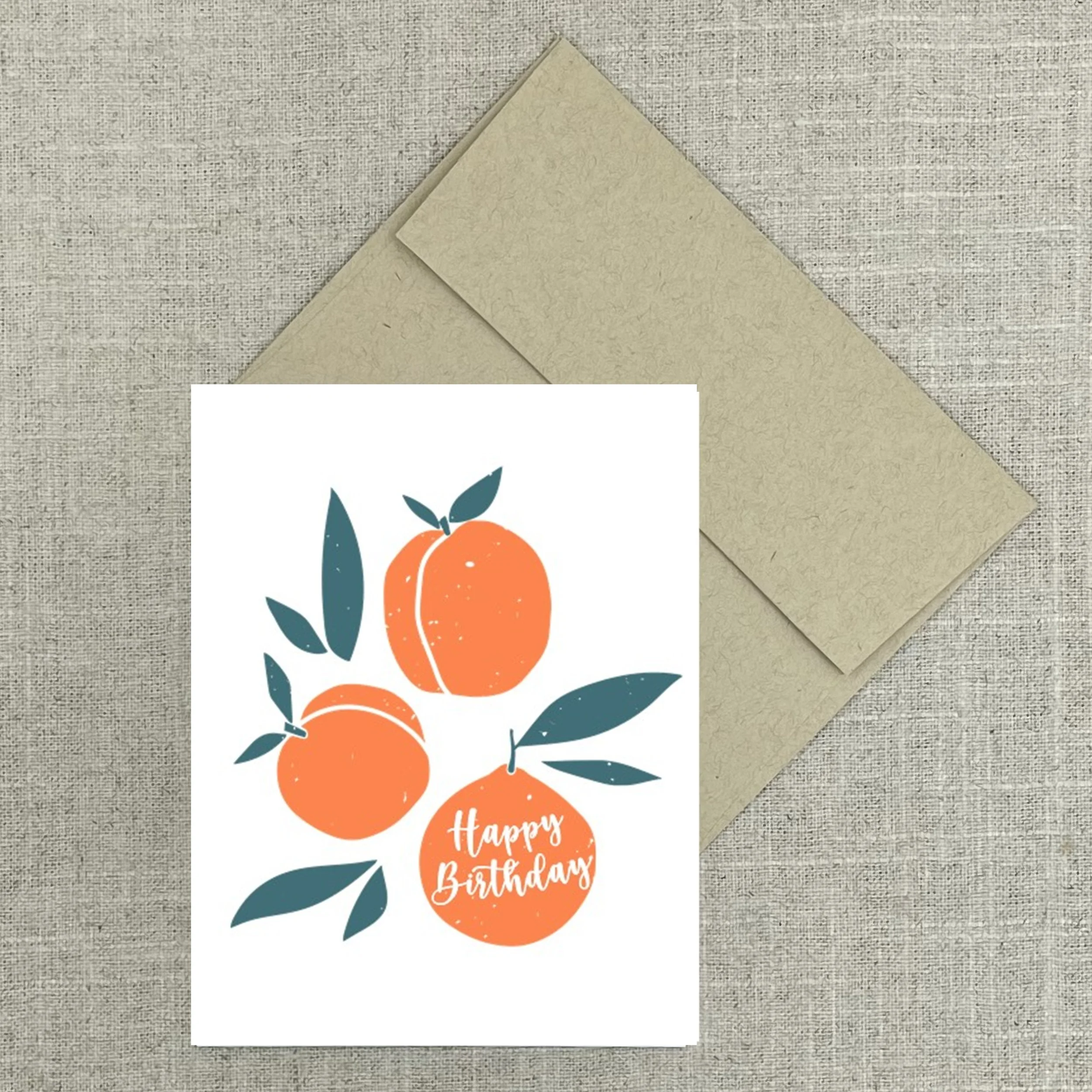 Greeting Card 2547 Peach Happy Birthday