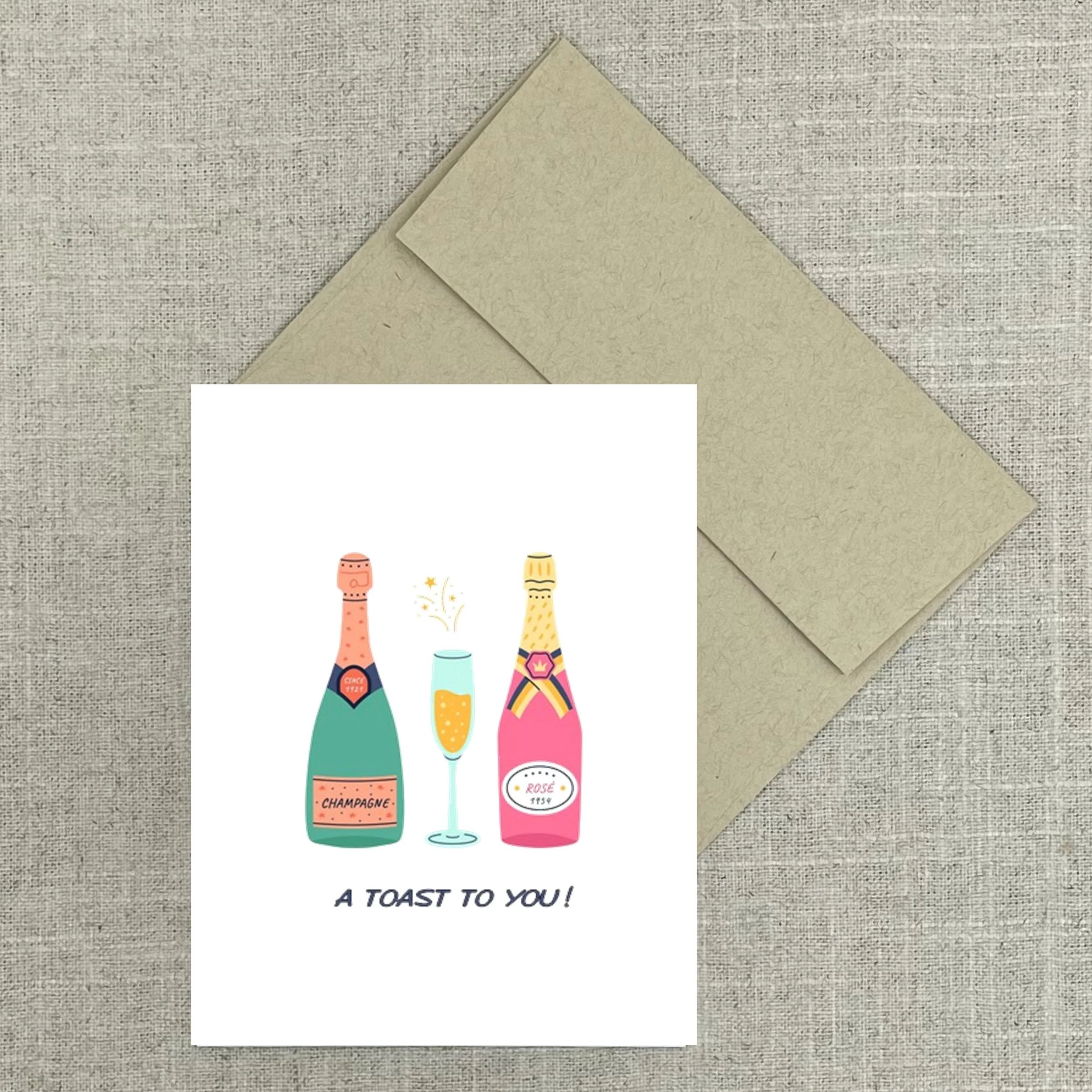 Greeting Card 2554 A Toast To You